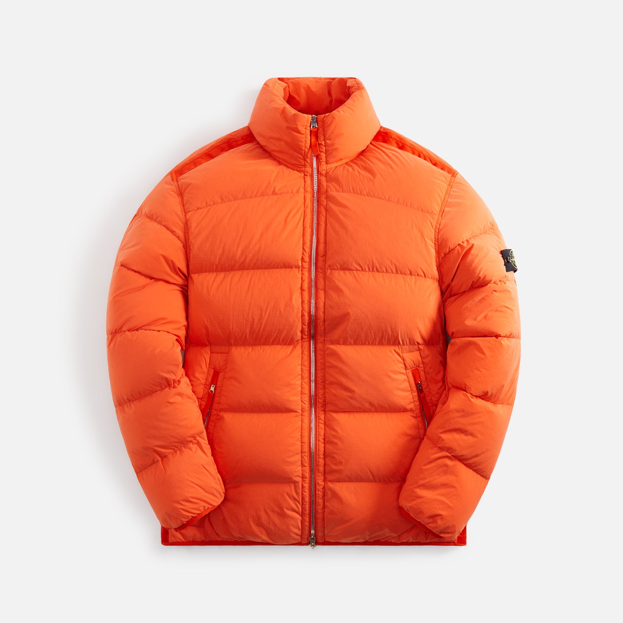 Stone island sales puffer jacket orange