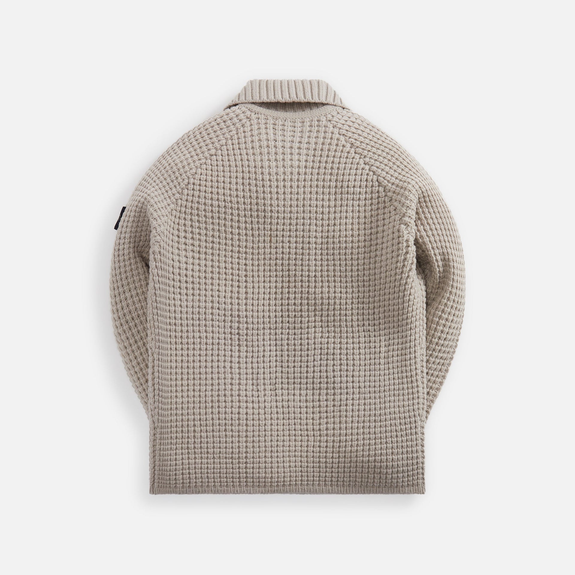 Stone Island President's Knit Pure Wool Knit Polo - Plaster