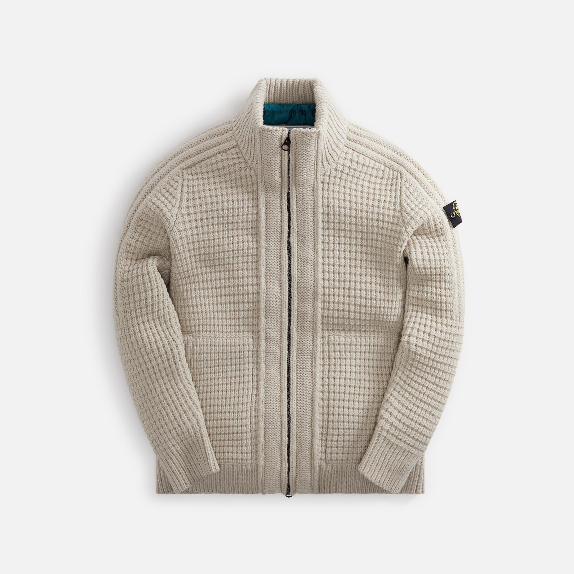 Stone island clearance wool zip cardigan