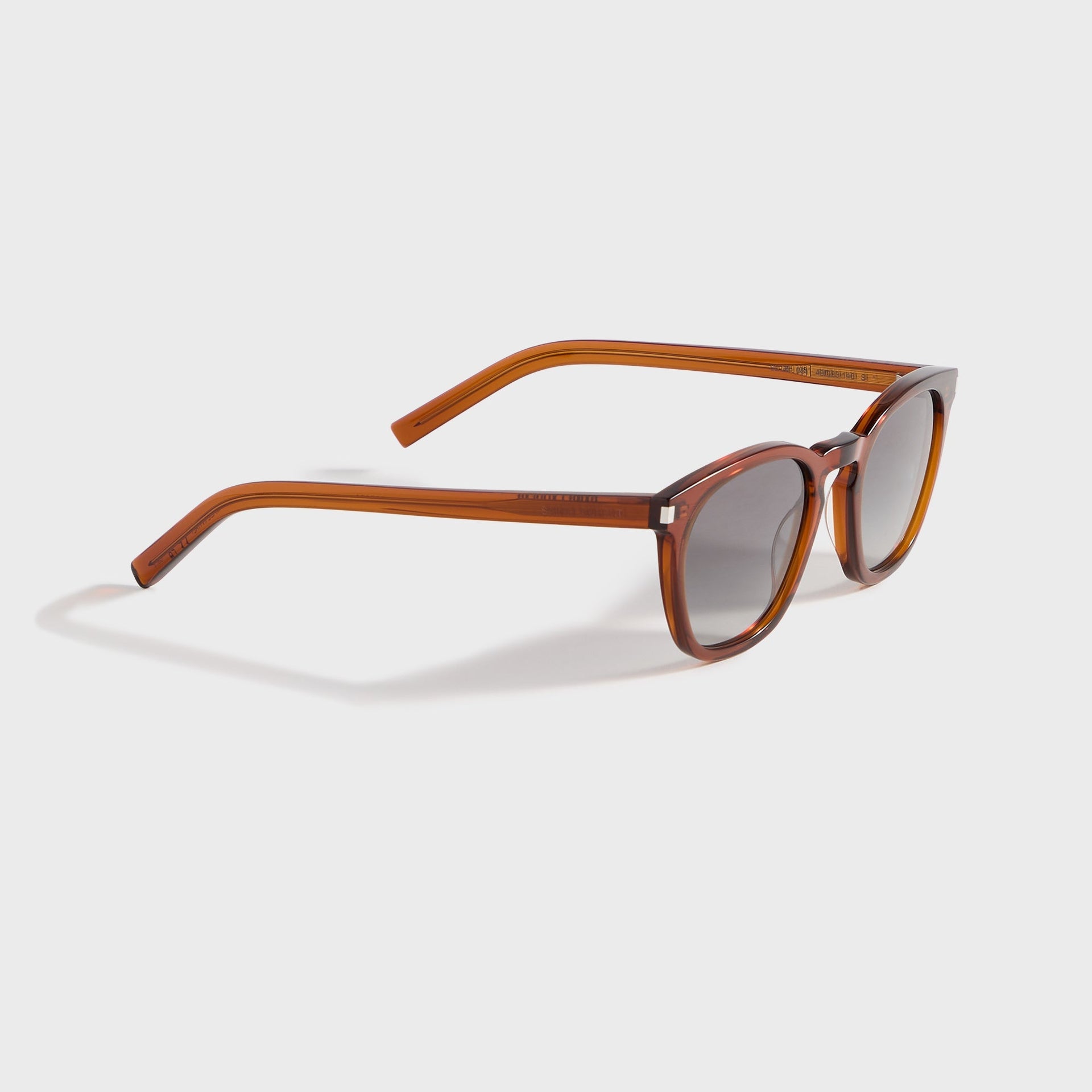 Saint Laurent Square Acetate Sunglasses - Brown / Grey