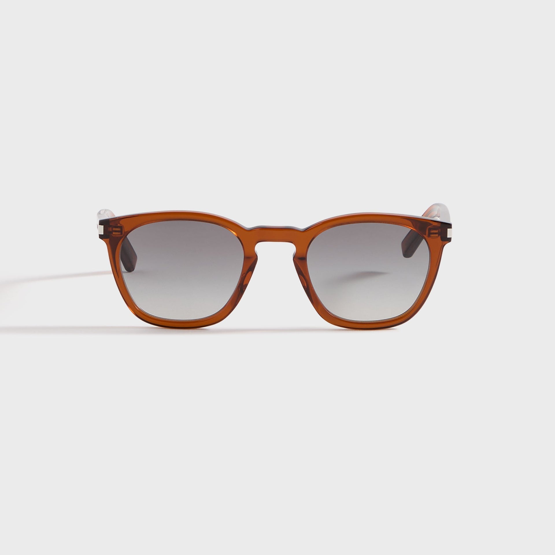 Saint Laurent Square Acetate Sunglasses - Brown / Grey