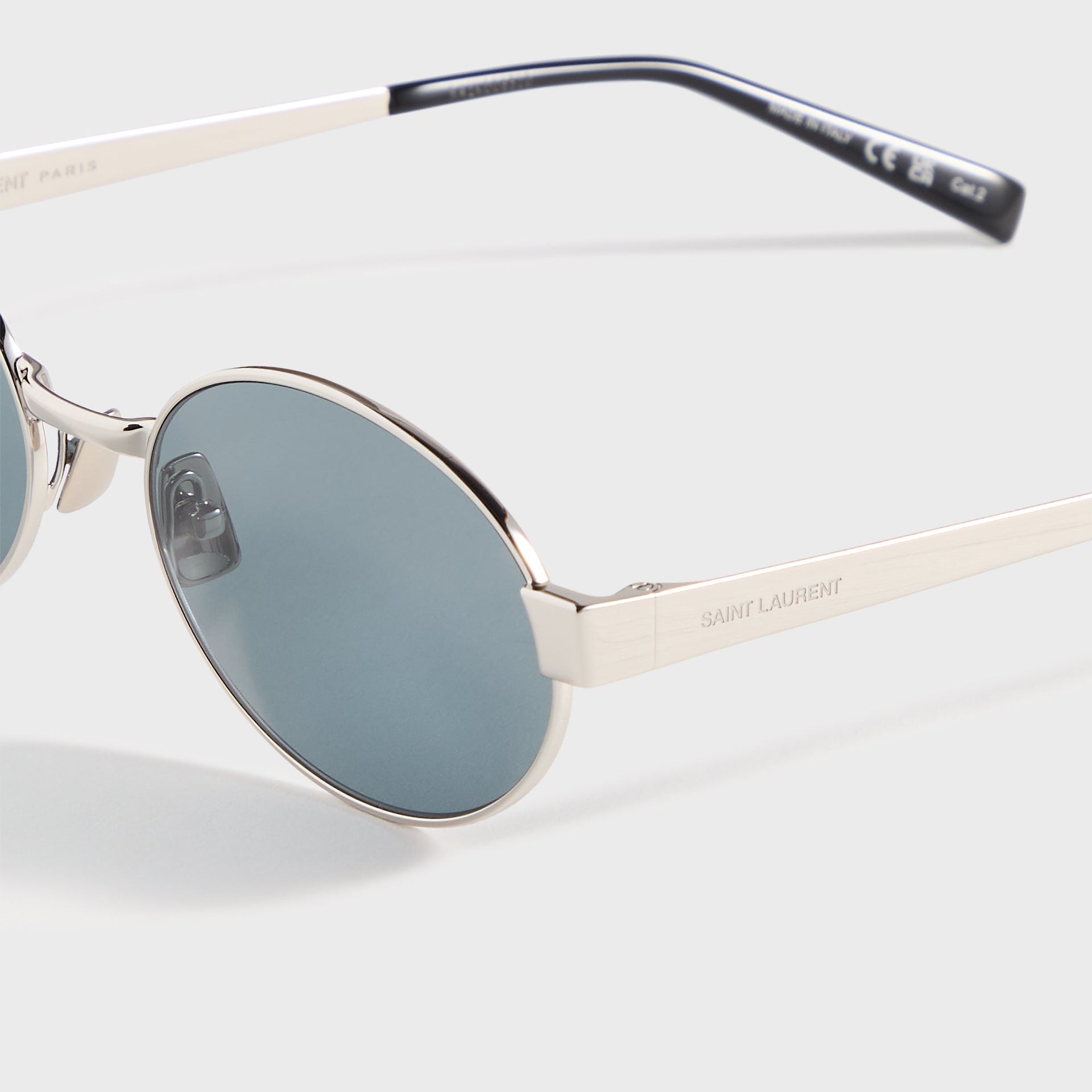 Saint Laurent SL 692 Sunglasses - Silver / Blue