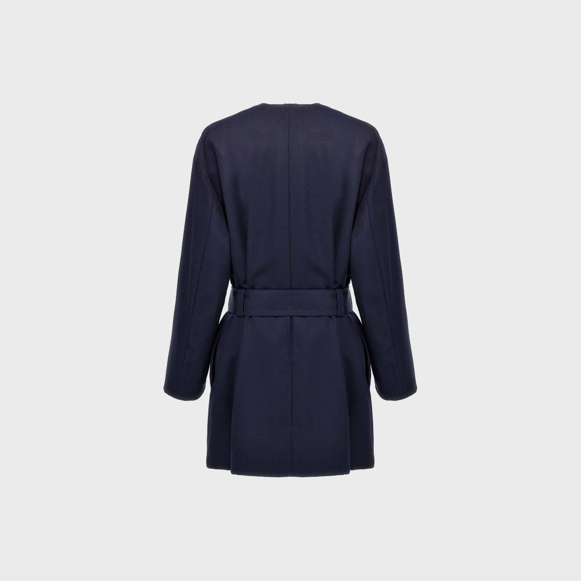 The Attico Long Coat - Navy Blue