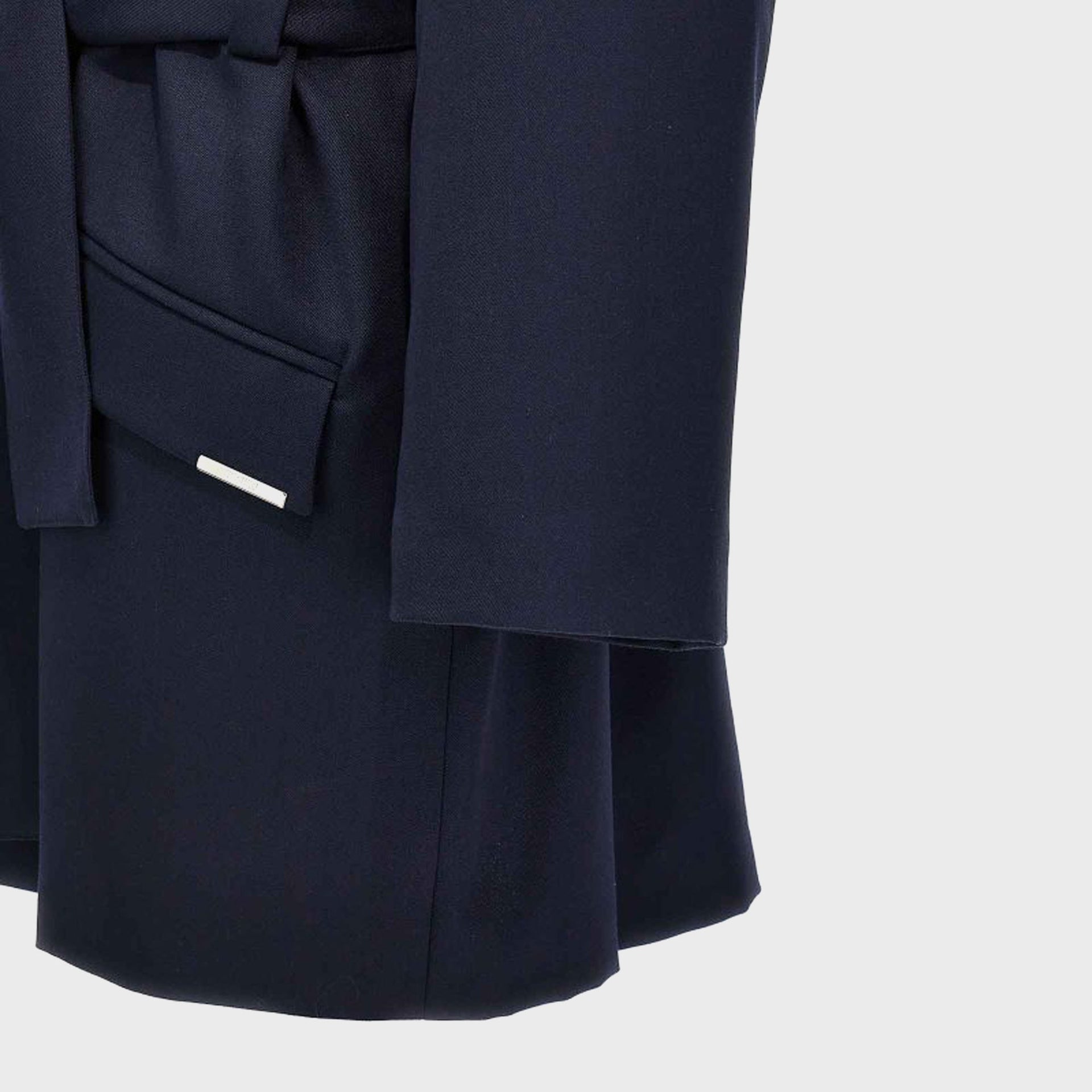 The Attico Long Coat - Navy Blue
