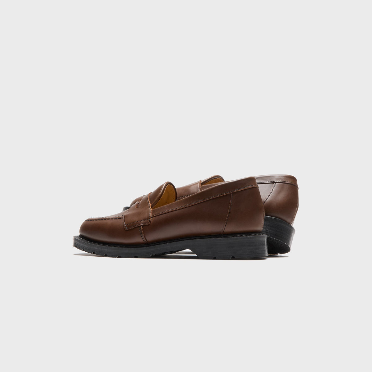 Solovair Gaucho Crazy Horse Penny Loafer - Dark Brown