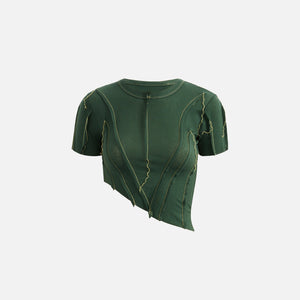 Sami Miro Vintage Asymmetric Short Sleeve Tee - Green