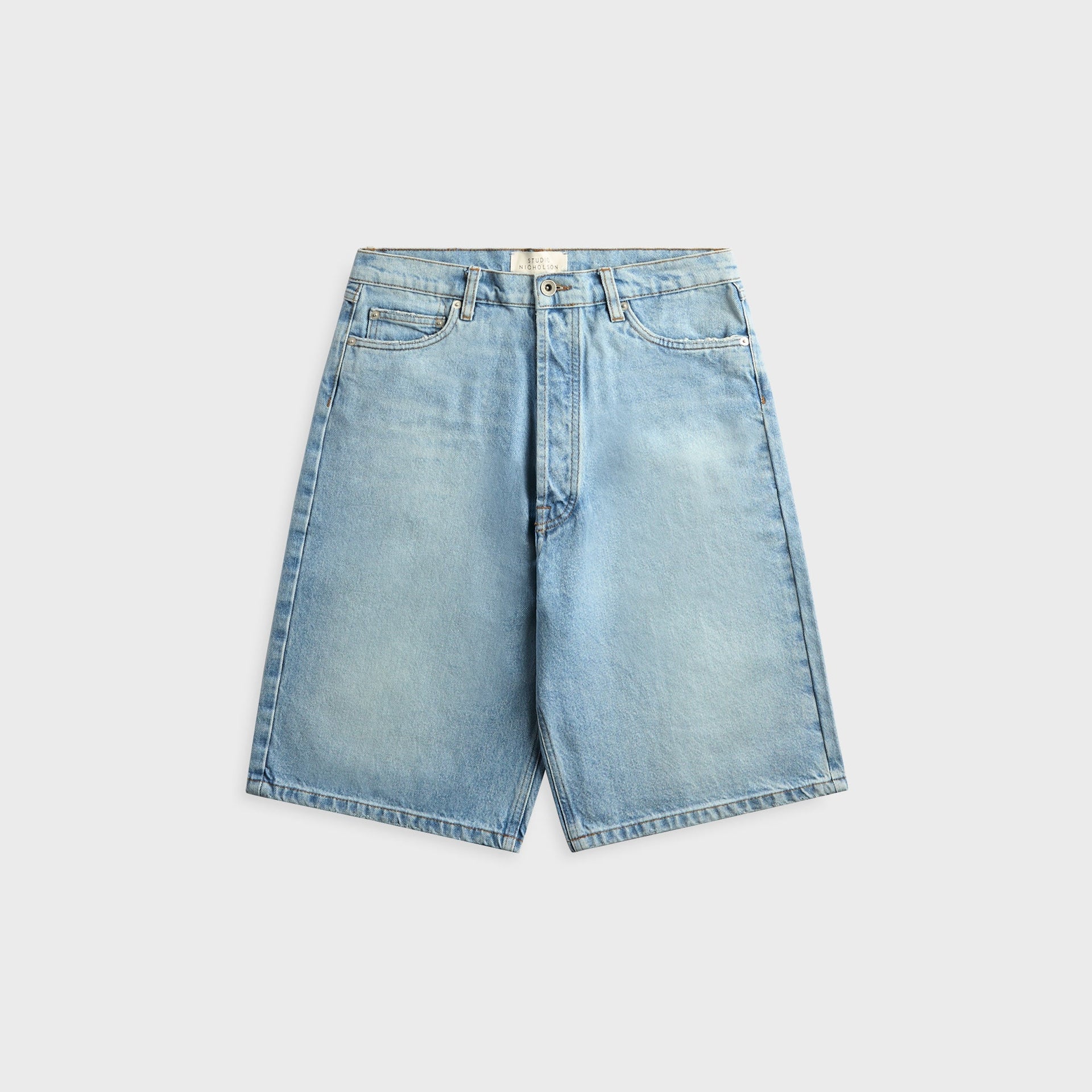 Studio Nicholson Marylebone Denim Short - Bleached Wash