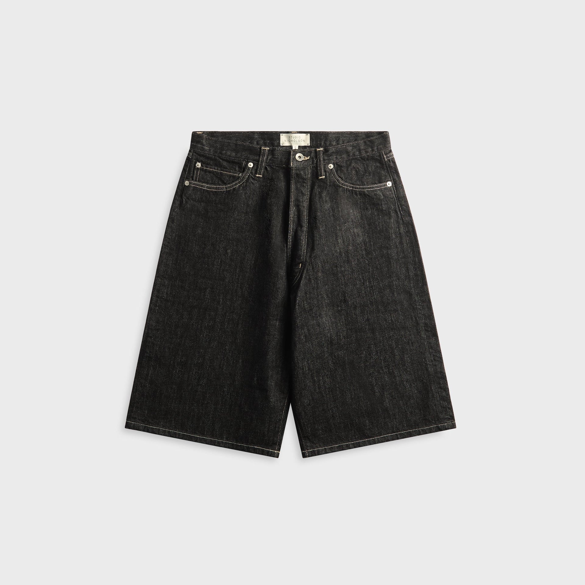 Studio Nicholson Marylebone Denim Short - Black / White Weft