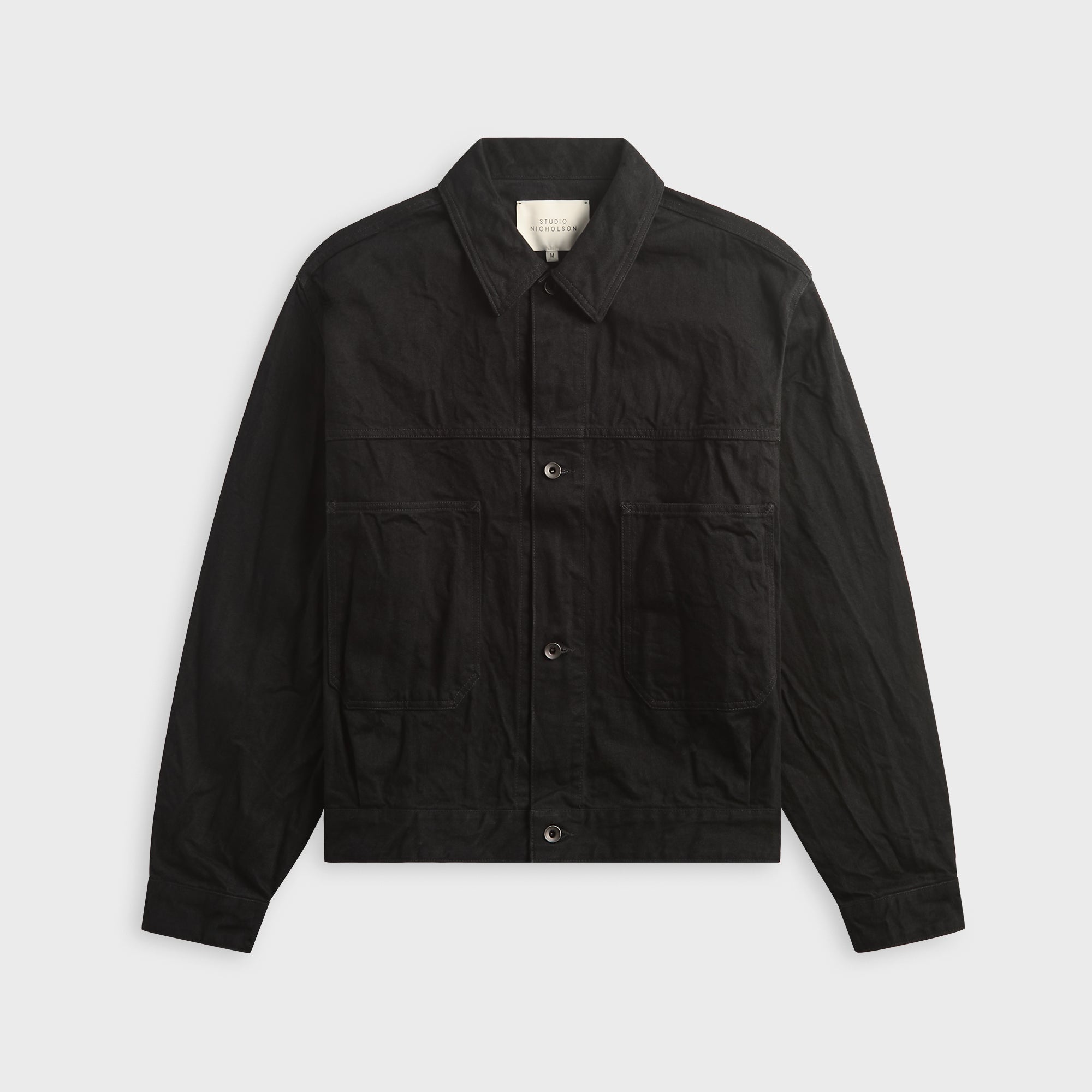 Studio Nicholson Nyle Crinkle Denim Jacket - Black – Kith Europe