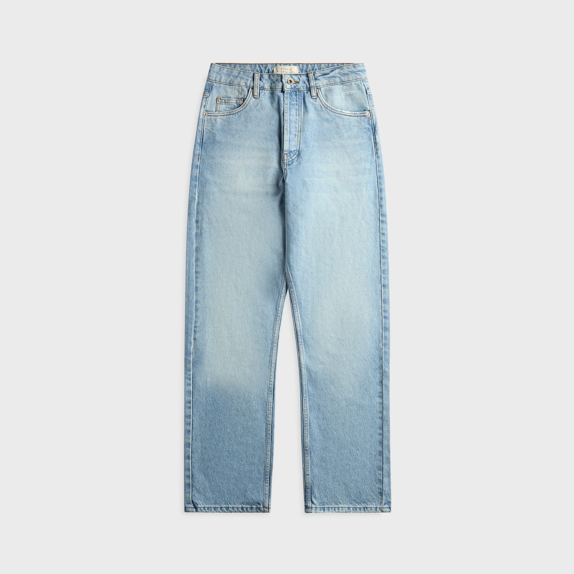Studio Nicholson Riso Straight Leg Denim Pant - Bleached Wash
