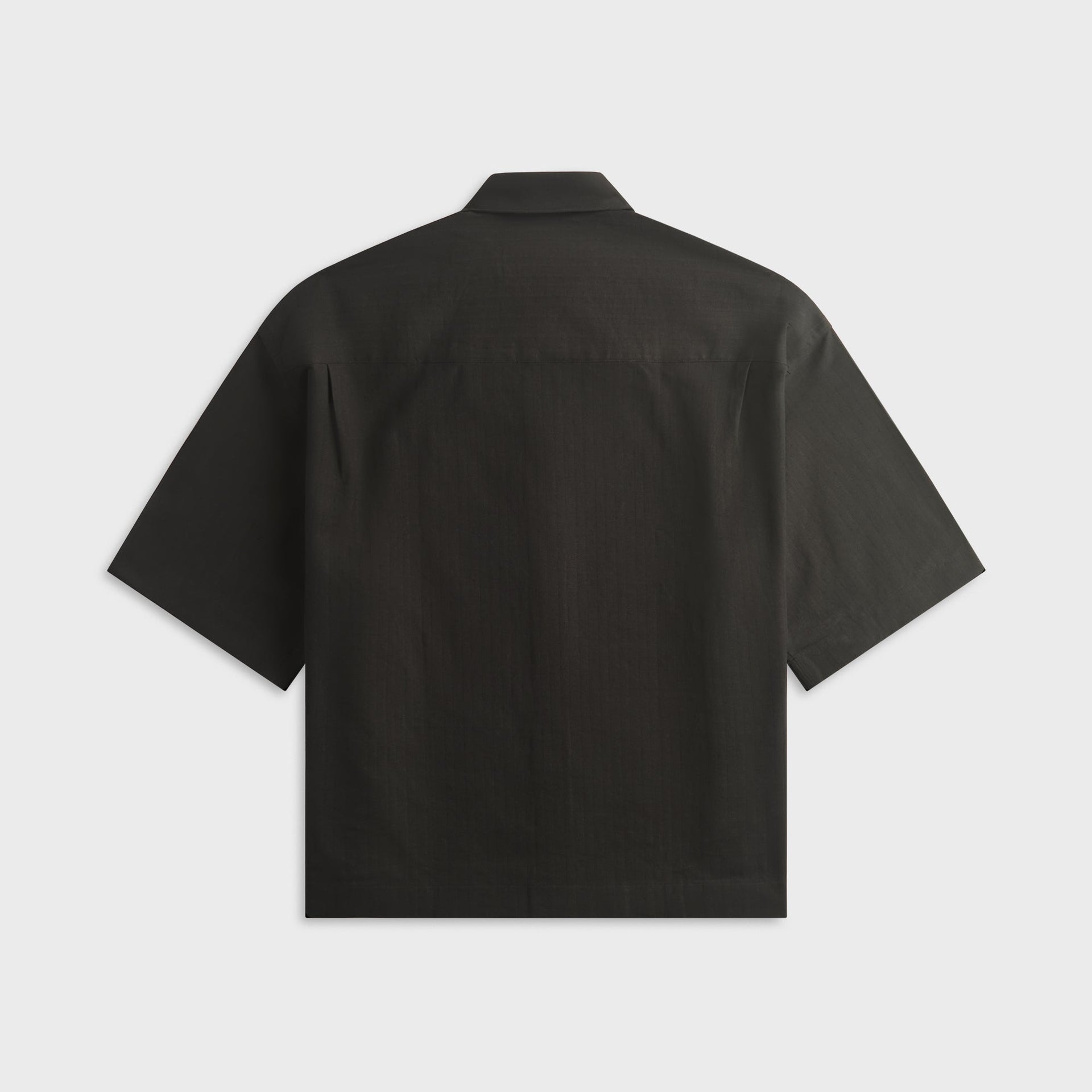 Studio Nicholson Sanko Matelasse Short Sleeve Shirt - Black