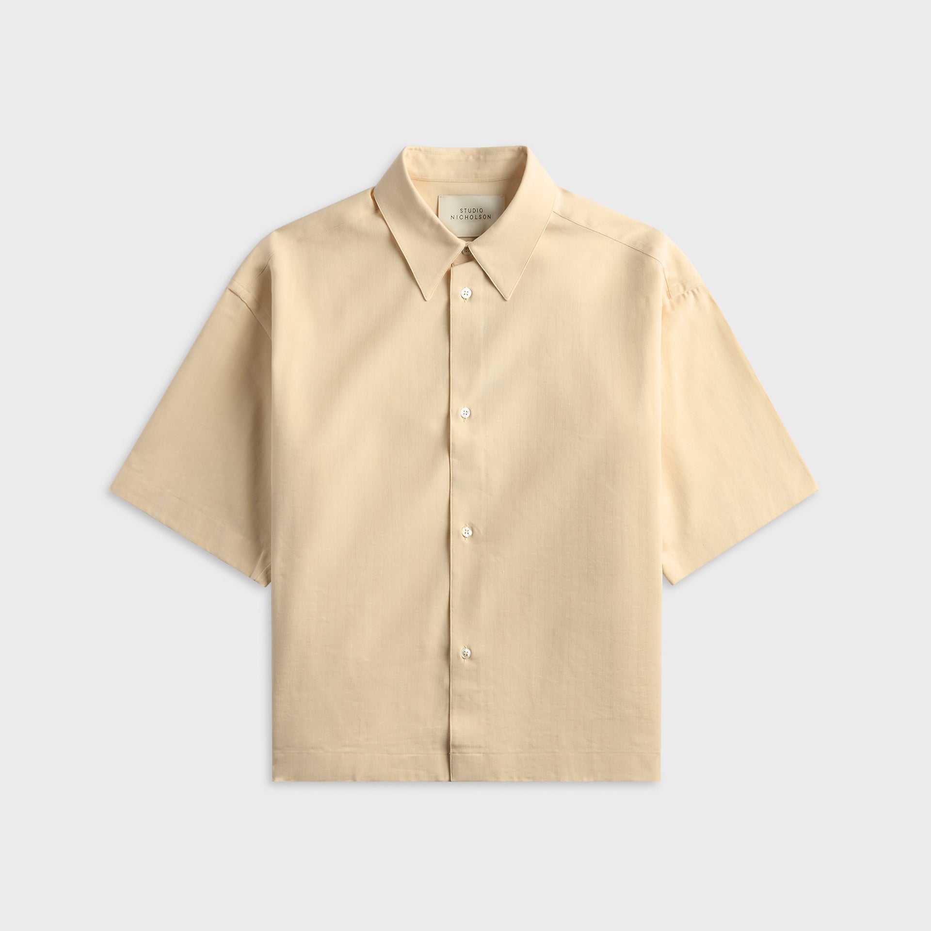 Studio Nicholson Sanko Short Sleeve Shirt - Antique White