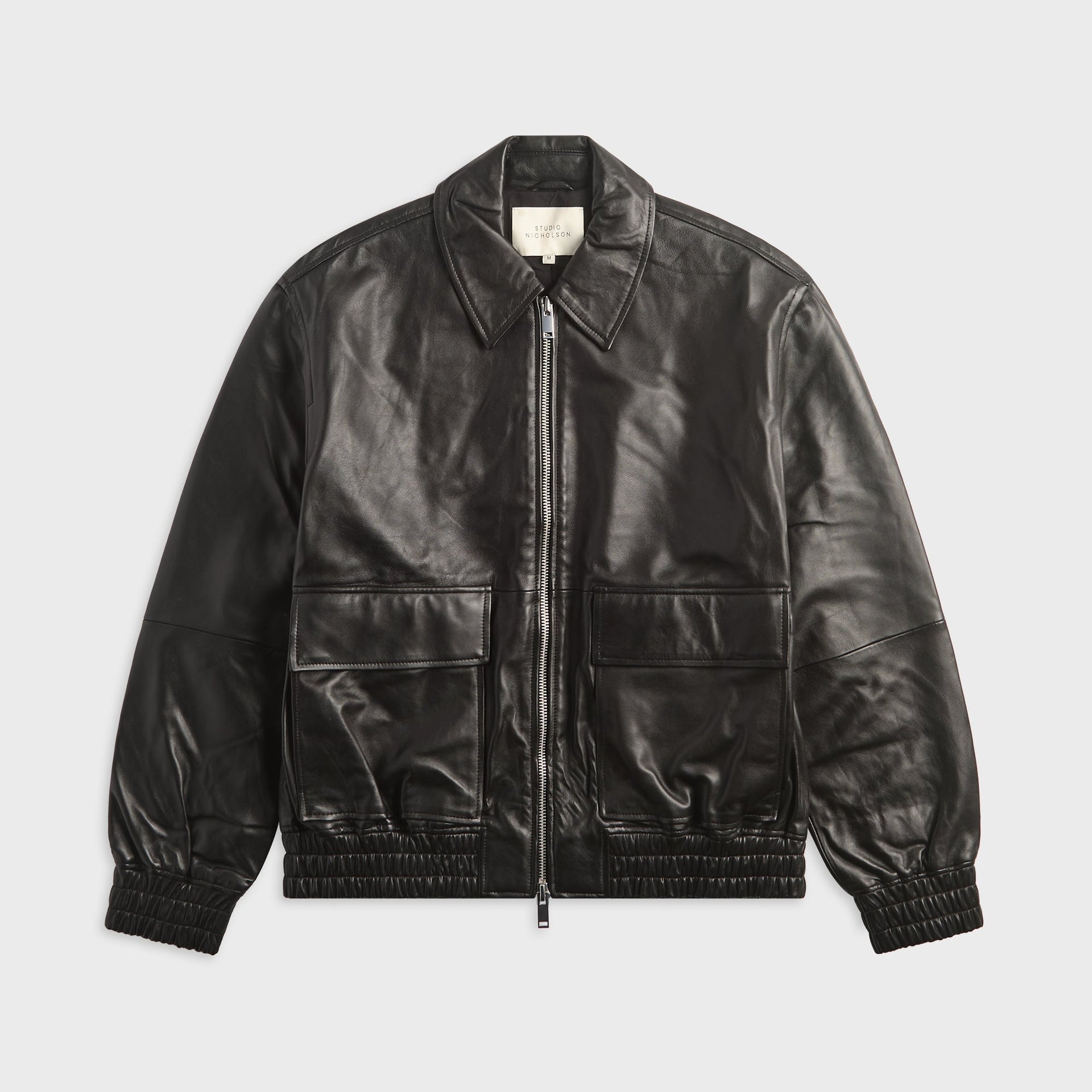 Studio Nicholson Piston Leather Jacket - Black