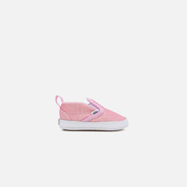 Vans Infant Classic Slip On V Crib Glitter Pink Kith Europe