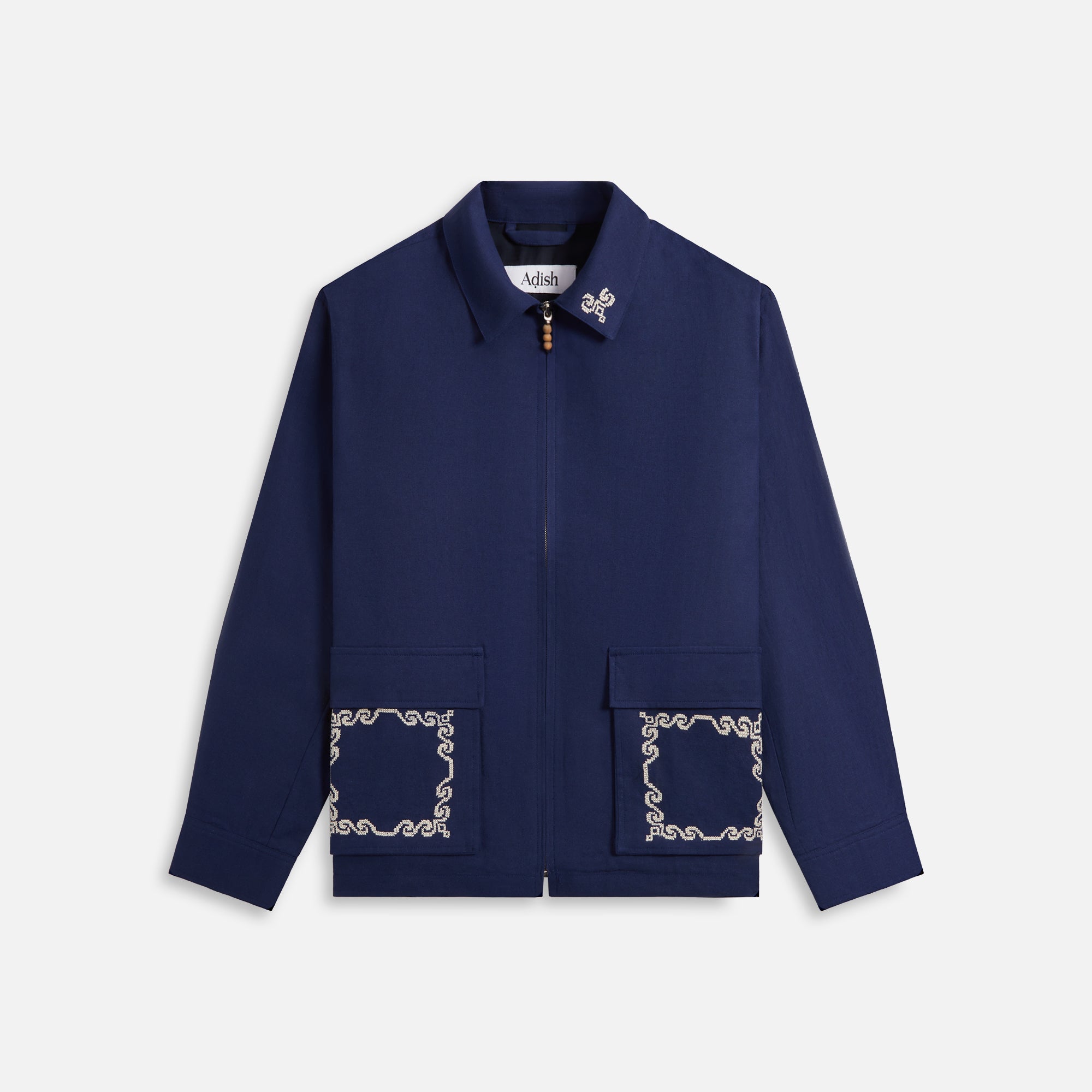 Adish Barwaz Linen Jacket - Navy – Kith Europe
