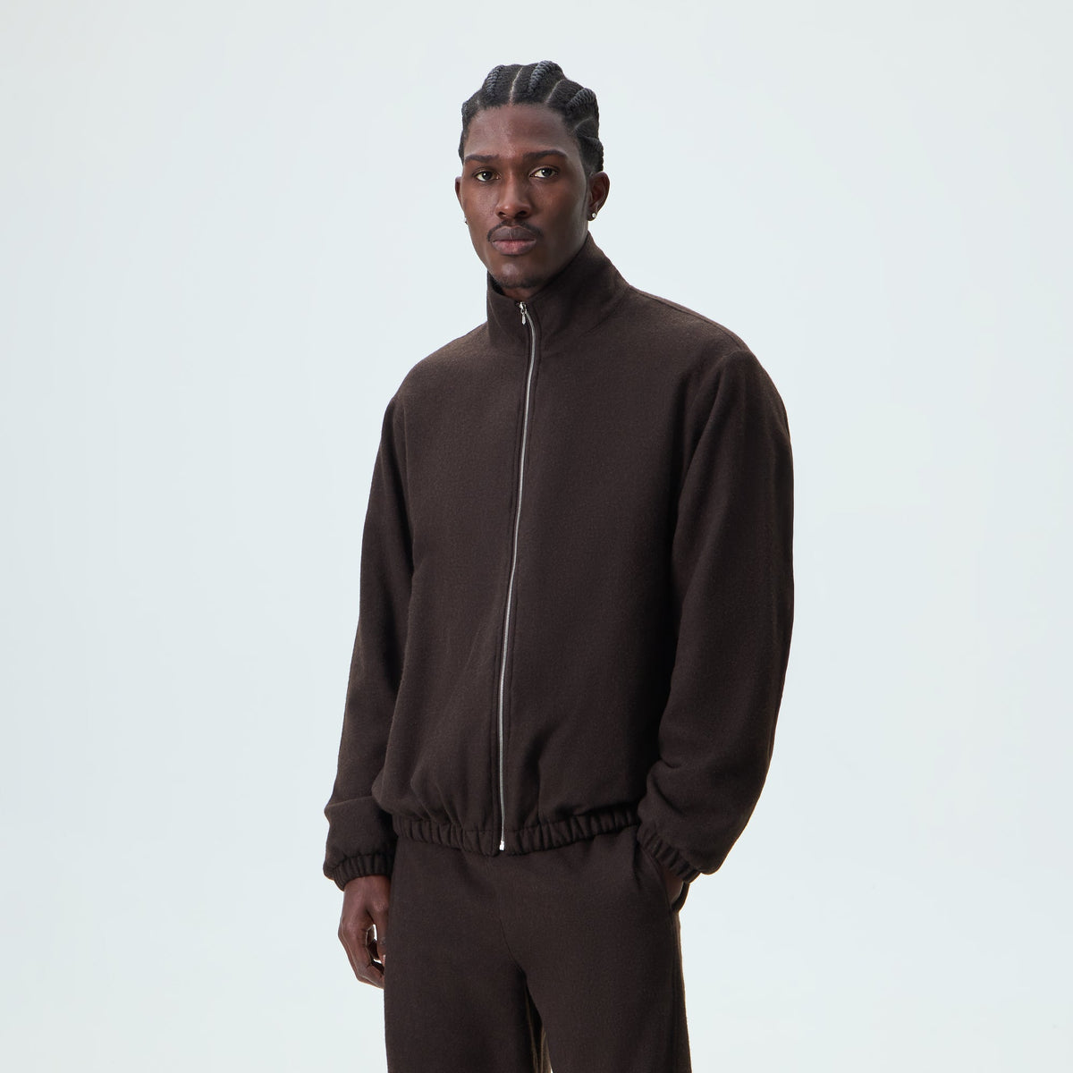 &Kin for ssstein Wool Cashmere Blend Fleece Jacket - Kindling