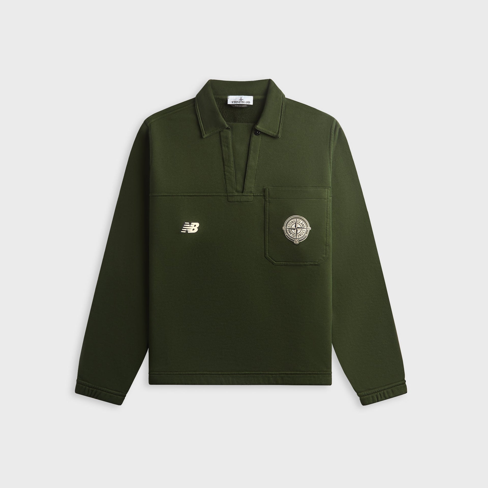 Stone Island x New Balance World Cup Long Sleeve Polo Sweatshirt - Juniper
