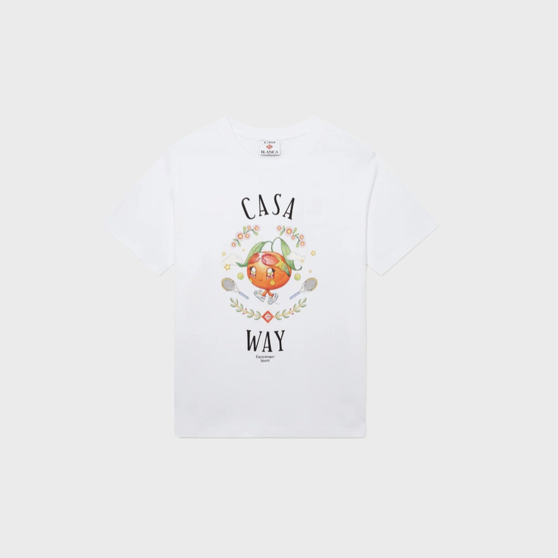 Casablanca Jersey Casa Way In Kawaii Orange - White