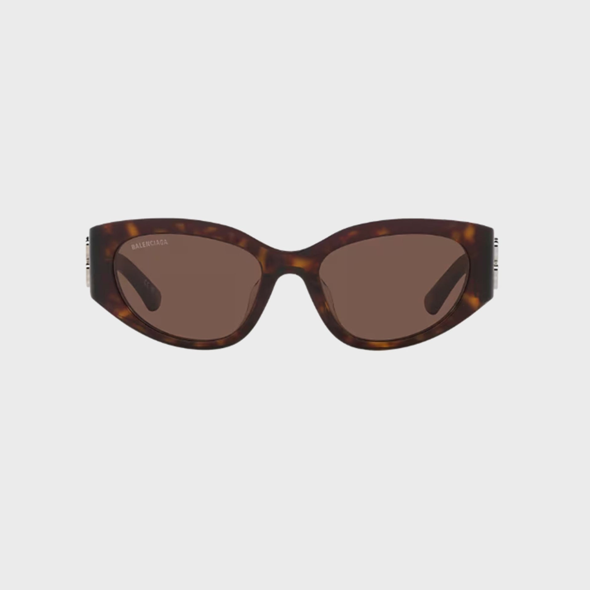 Balenciaga Bossy Round Sunglasses - Brown / Brown