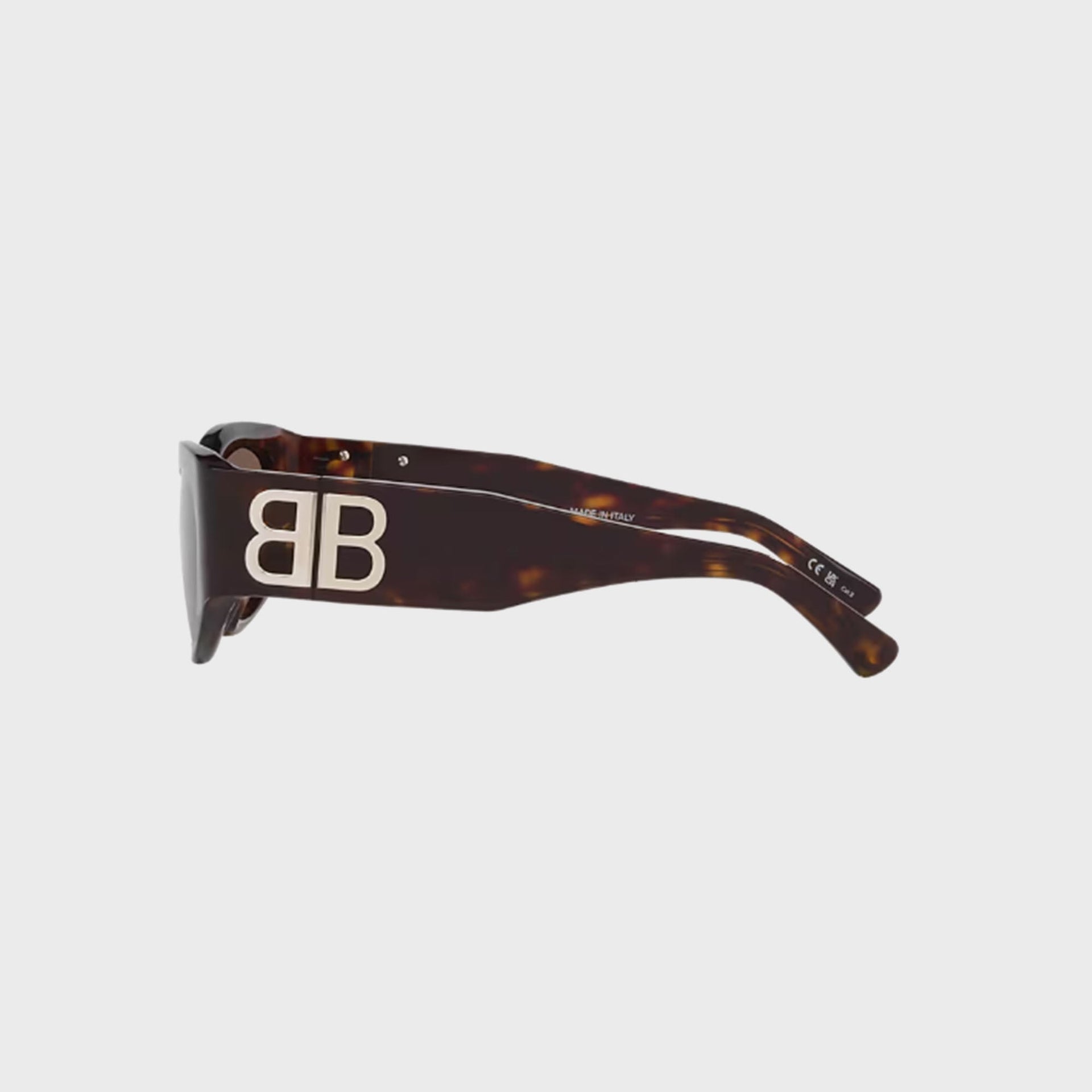 Balenciaga Bossy Round Sunglasses - Brown / Brown