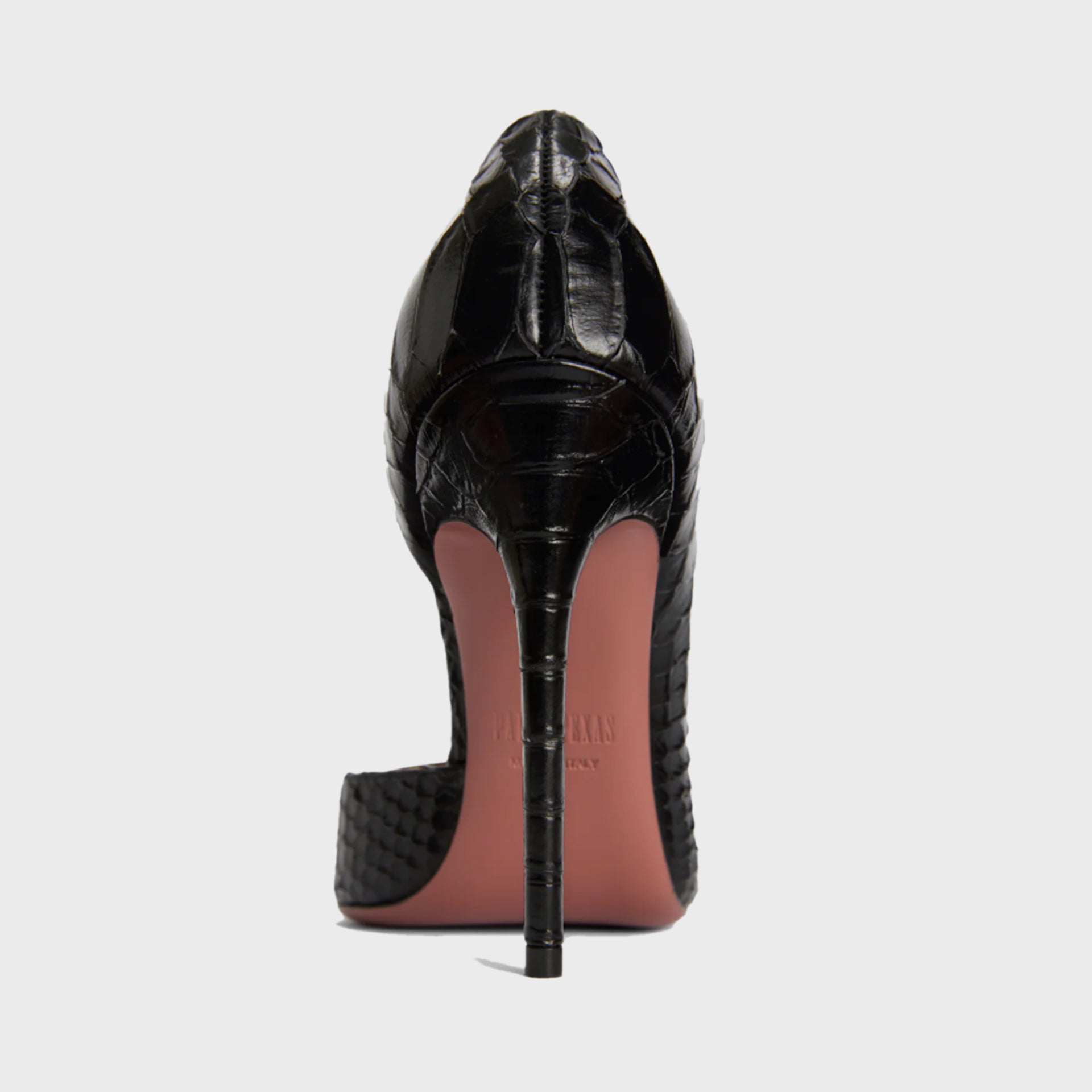 Paris Texas Vera 105 Mono Printed Python Pump Heel - Black