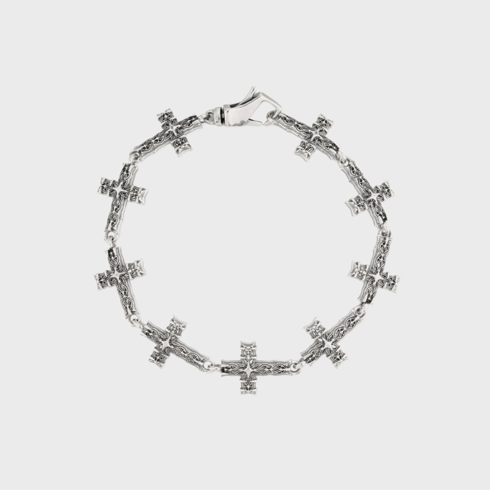 Emanuele Bicocchi Reissue Notre Cross Multi-Cross Bracelet - Silver