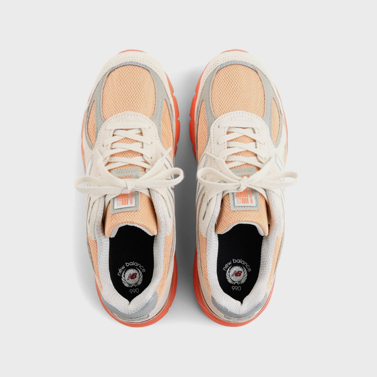 New Balance Made in USA 990v4 - Moonbeam / Tangerine Heat / Dried Orange