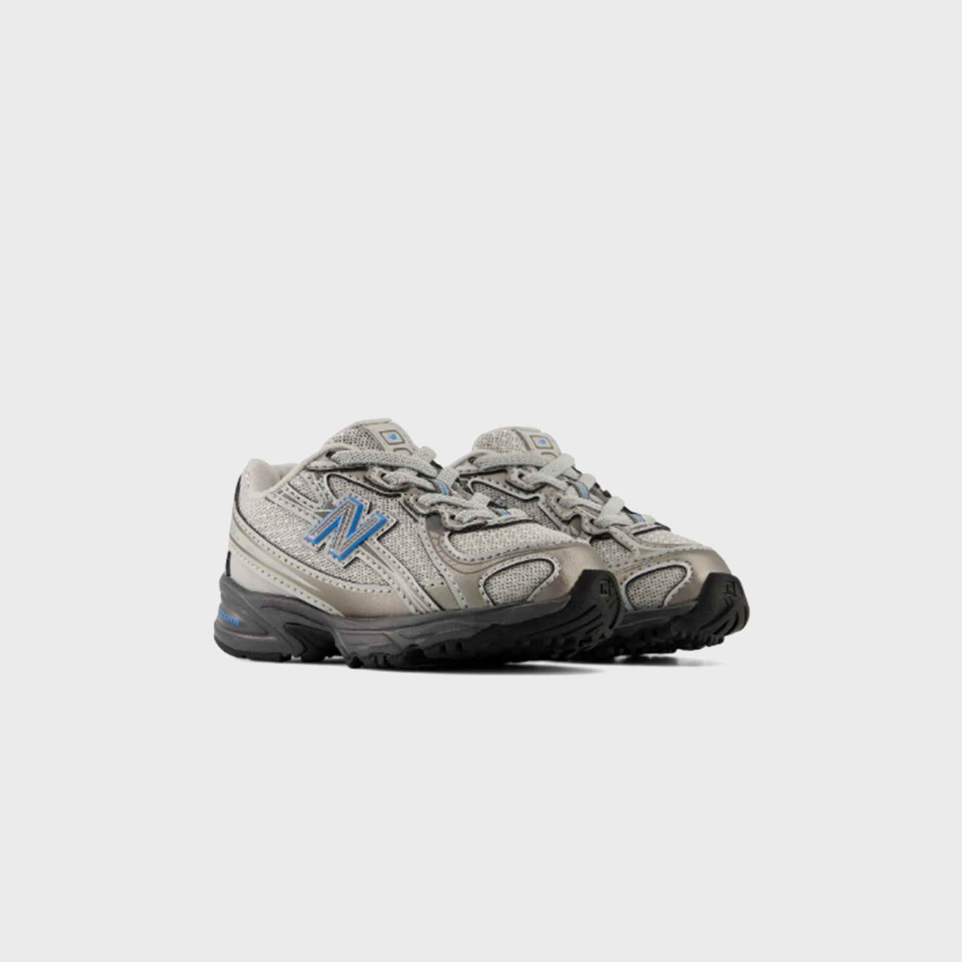 New Balance TD 740 Bungee Lace - Dark Silver Metallic / Fan Blue