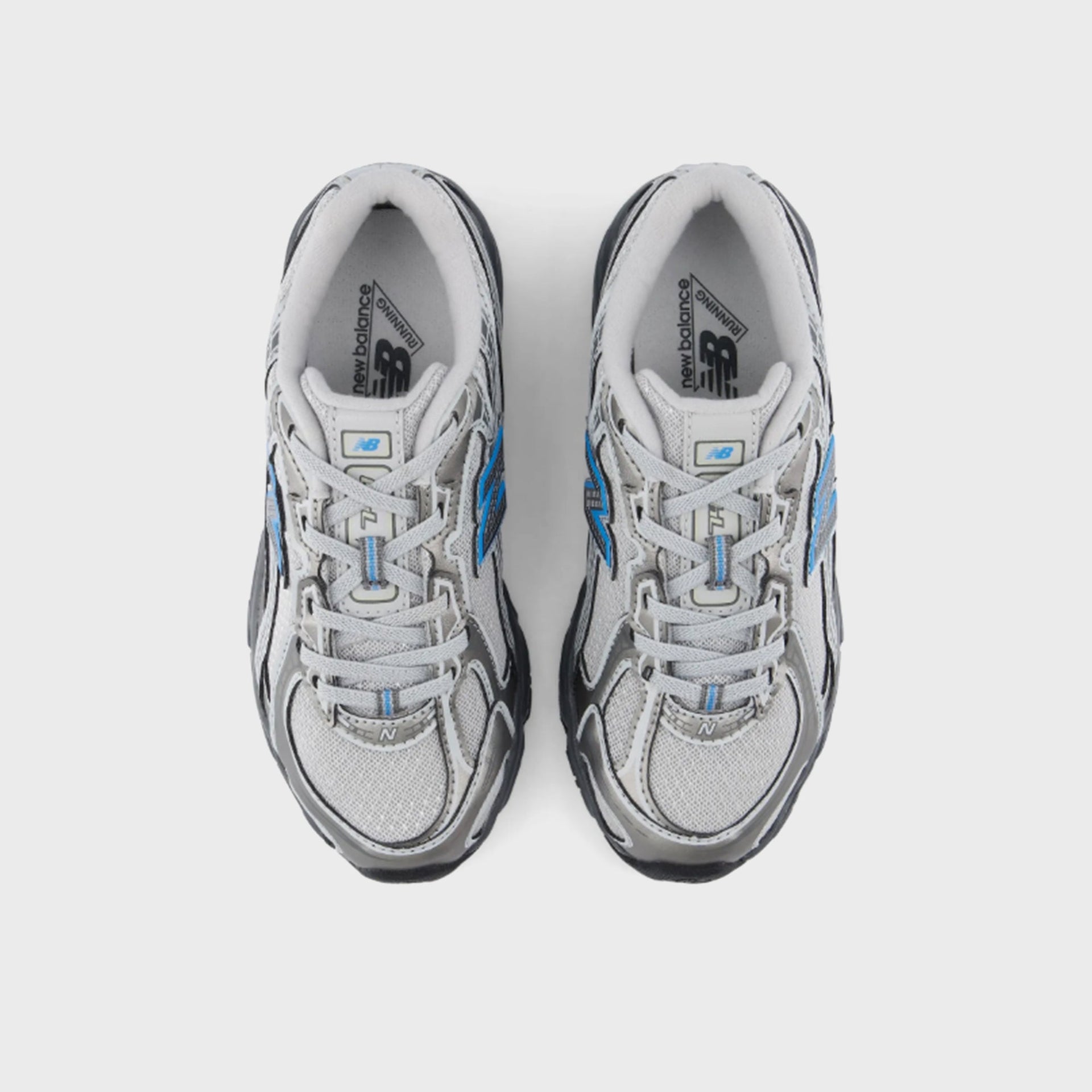 New Balance GS 740 Bungee Lace - Dark Silver Metallic / Fan Blue