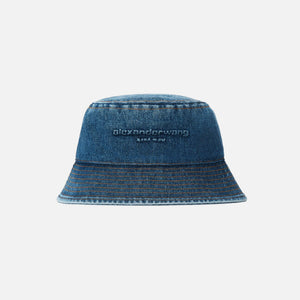 T by Alexander Wang Embossed Denim Bucket Hat - Deep Blue