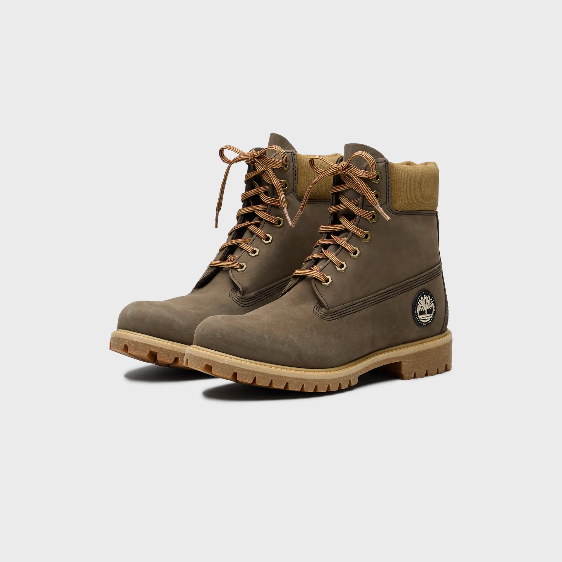 Timberland 6 Inch Lace Up Waterproof Boot - Dark Brown / Nubuck Olive