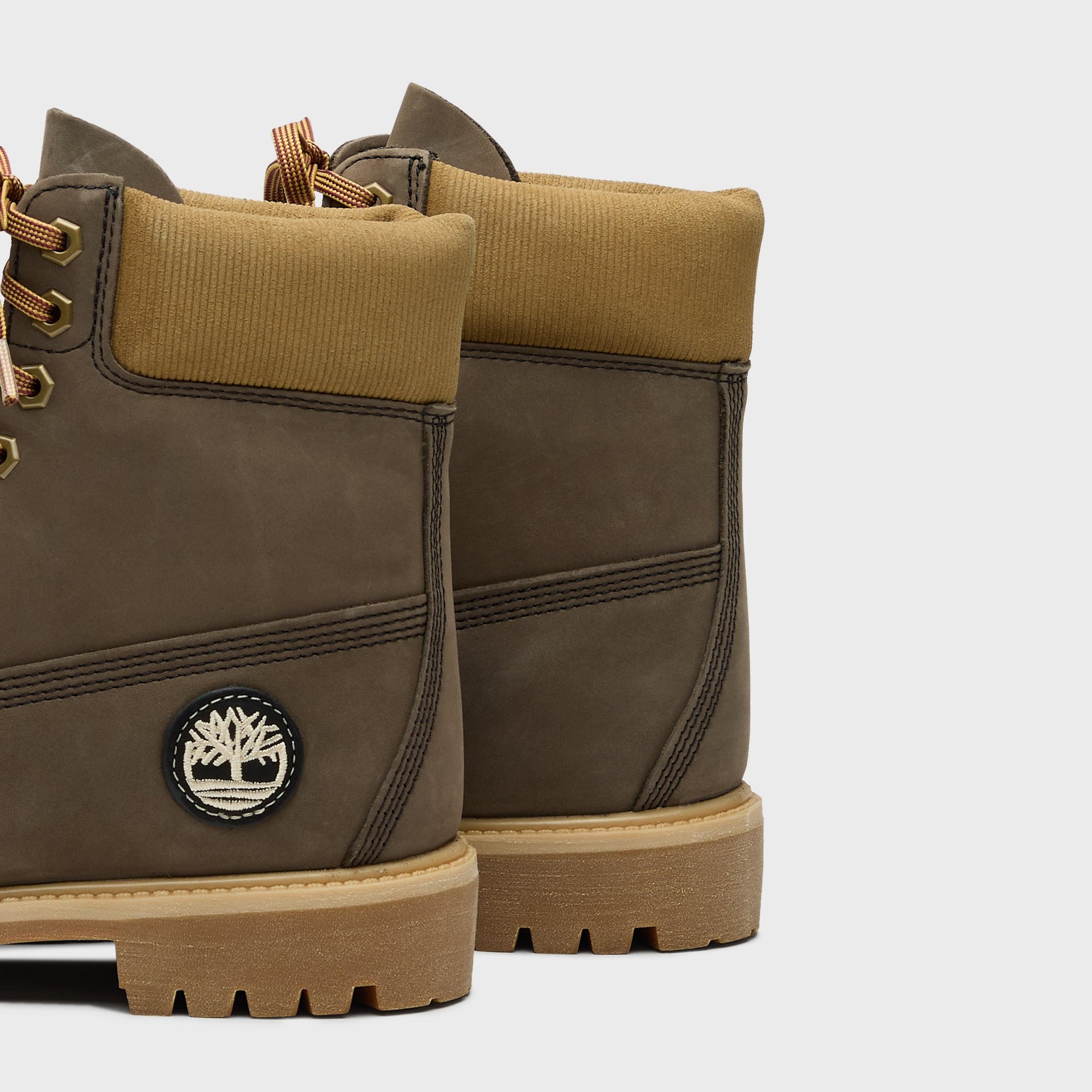 Timberland 6 Inch Lace Up Waterproof Boot - Dark Brown / Nubuck Olive