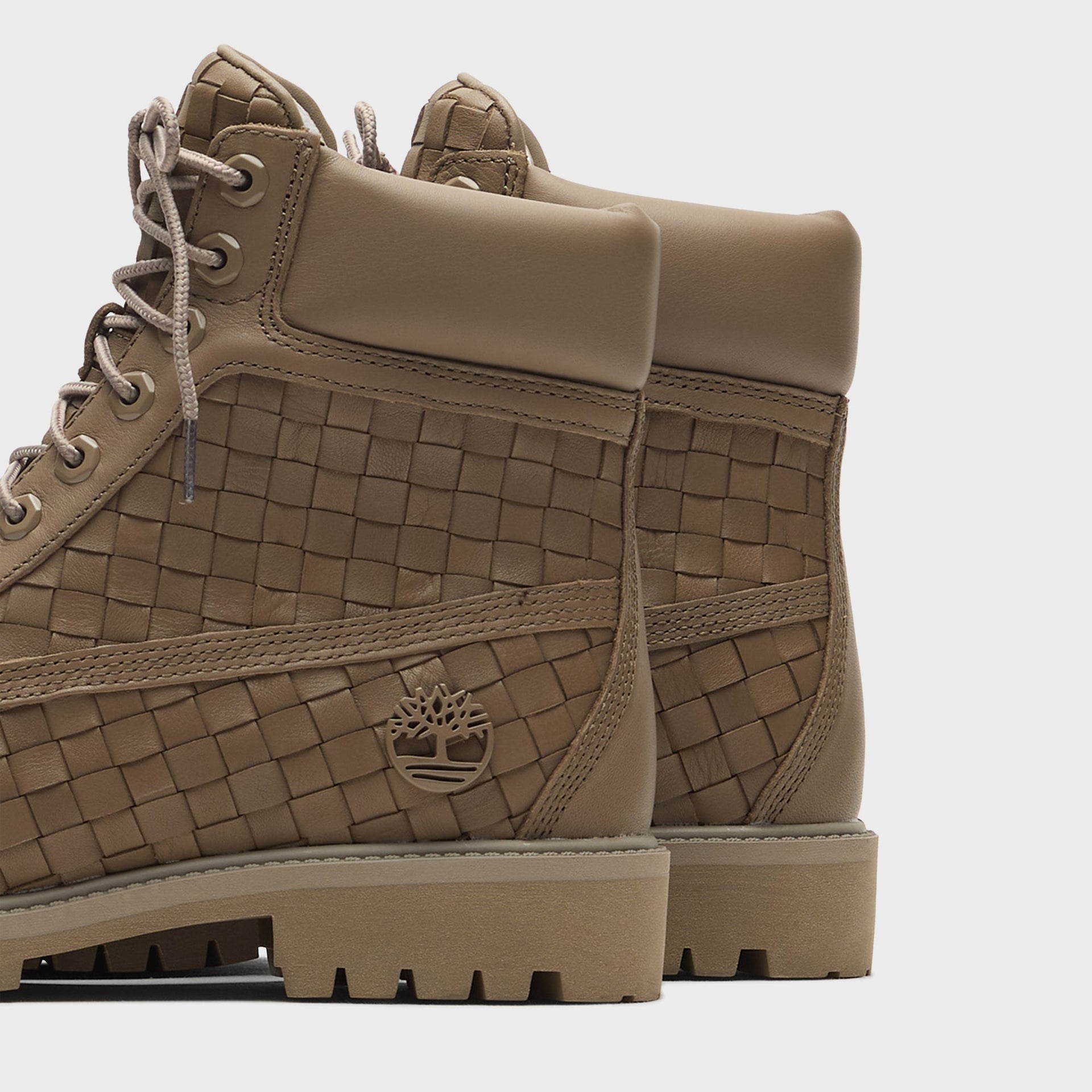 Timberland Textured Premium 6-Inch Boots - Olive Full Grain