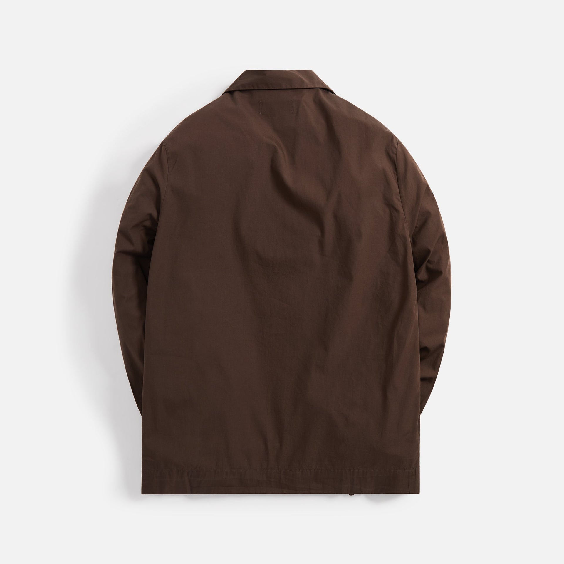 Tekla Poplin Long Sleeve Pajama Shirt - Coffee