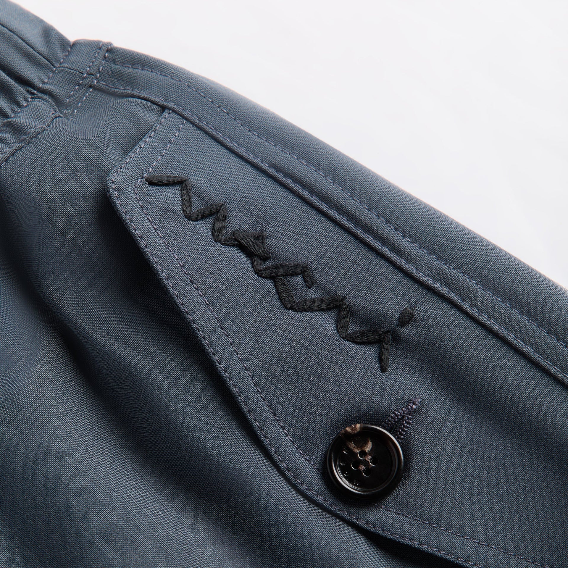 Marni Light Wool Blend Drawstring Cargo Workwear Pants - Dark Ash