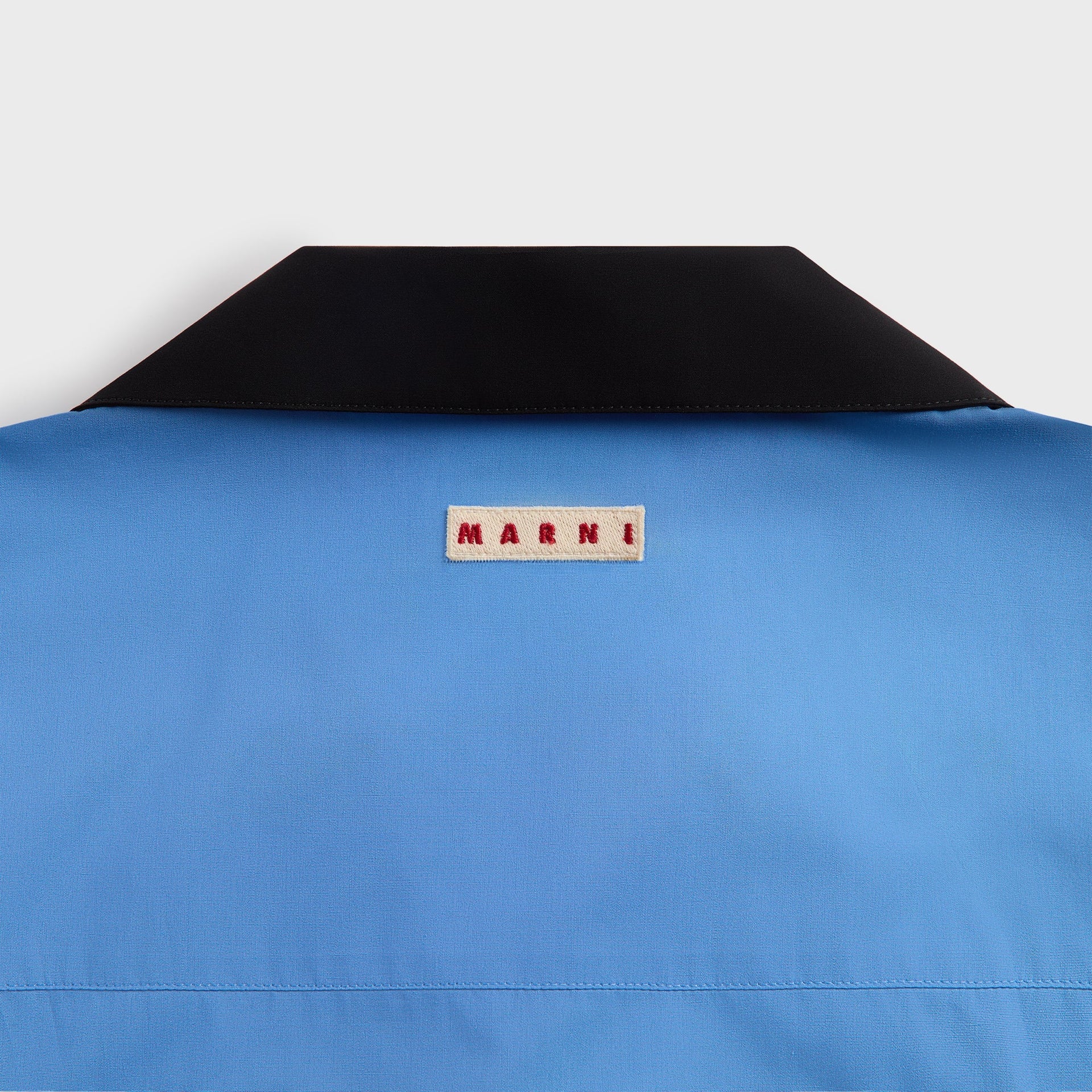 Marni Organic Cotton Poplin Short-Sleeved Bowling Shirt - Sapphire Blue