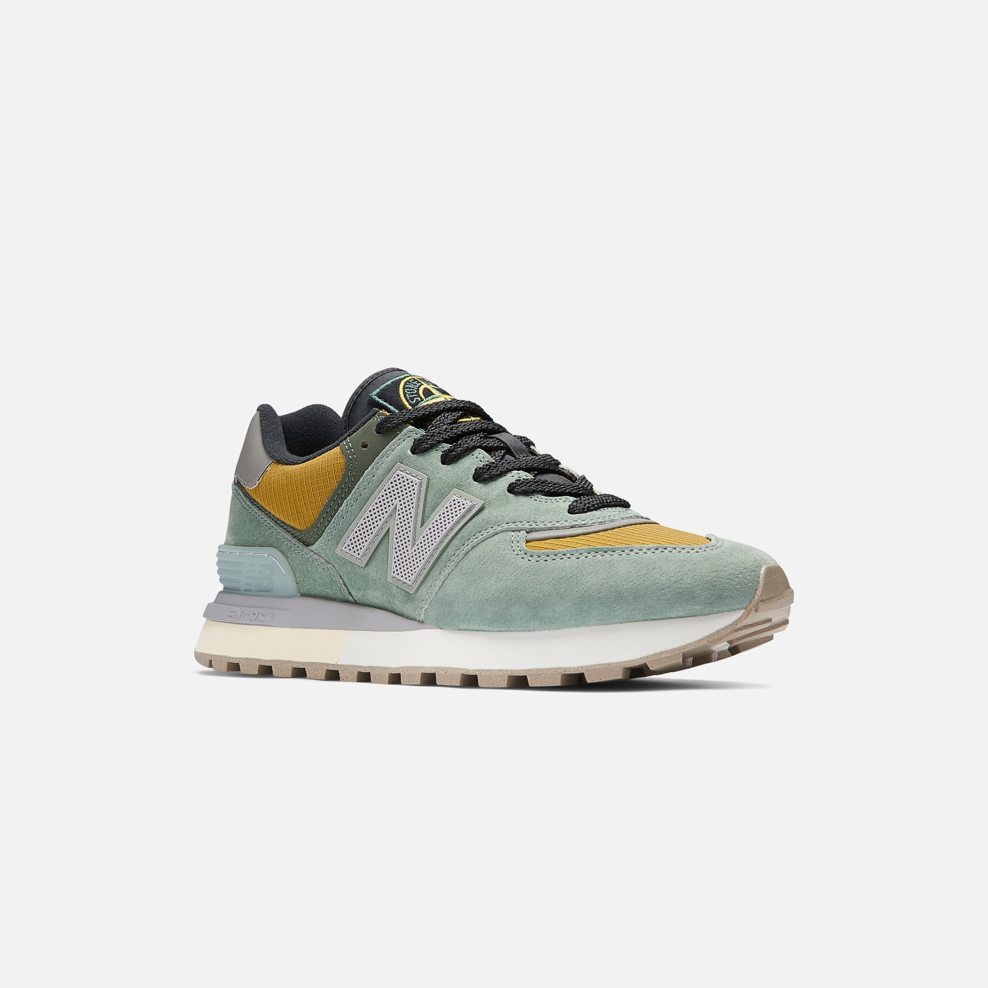 New Balance x Stone Island 574 - Light Green / Mustard Green