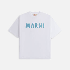 Marni Jersey Brushed Logo Tee - Lily White