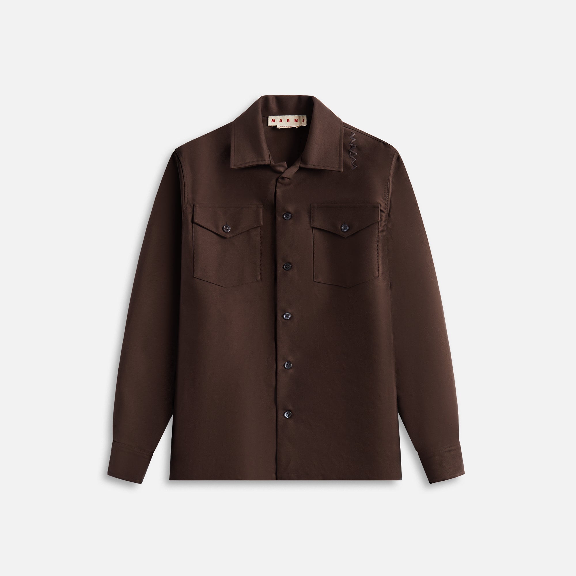 Marni Compact Organic Cotton Moleskin Overshirt - Moca – Kith Europe