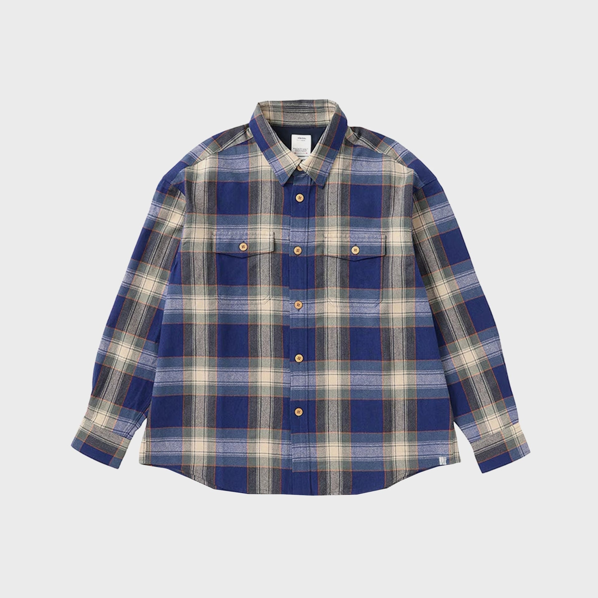 Visvim Lumber Check Long Sleeve Shirt - Blue