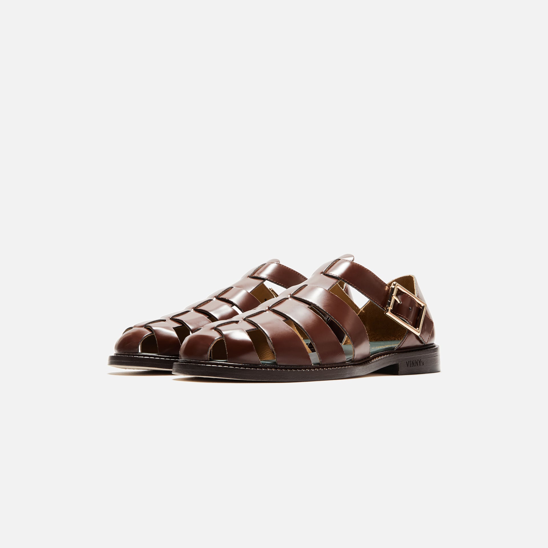(RTV) VINNY's Fisherman Sandal - Brown Polido Leather