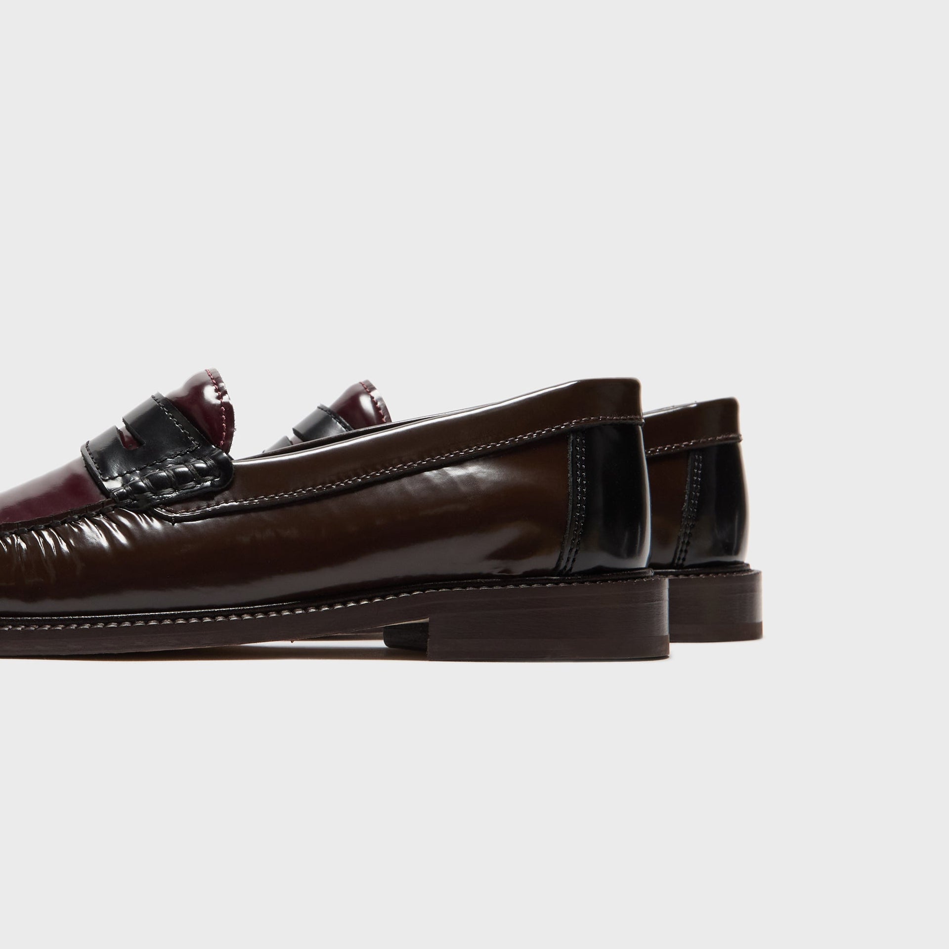 VINNY's Yardee Mocassin Loafer - Brown / Burgundy / Blue Polido Leather