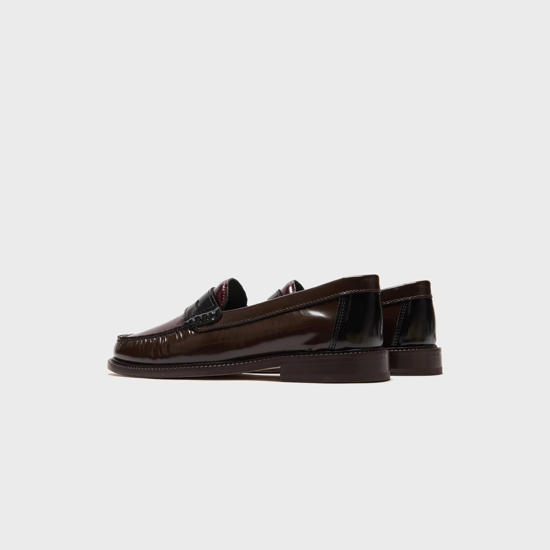VINNY's Yardee Mocassin Loafer - Brown / Burgundy / Blue Polido Leather