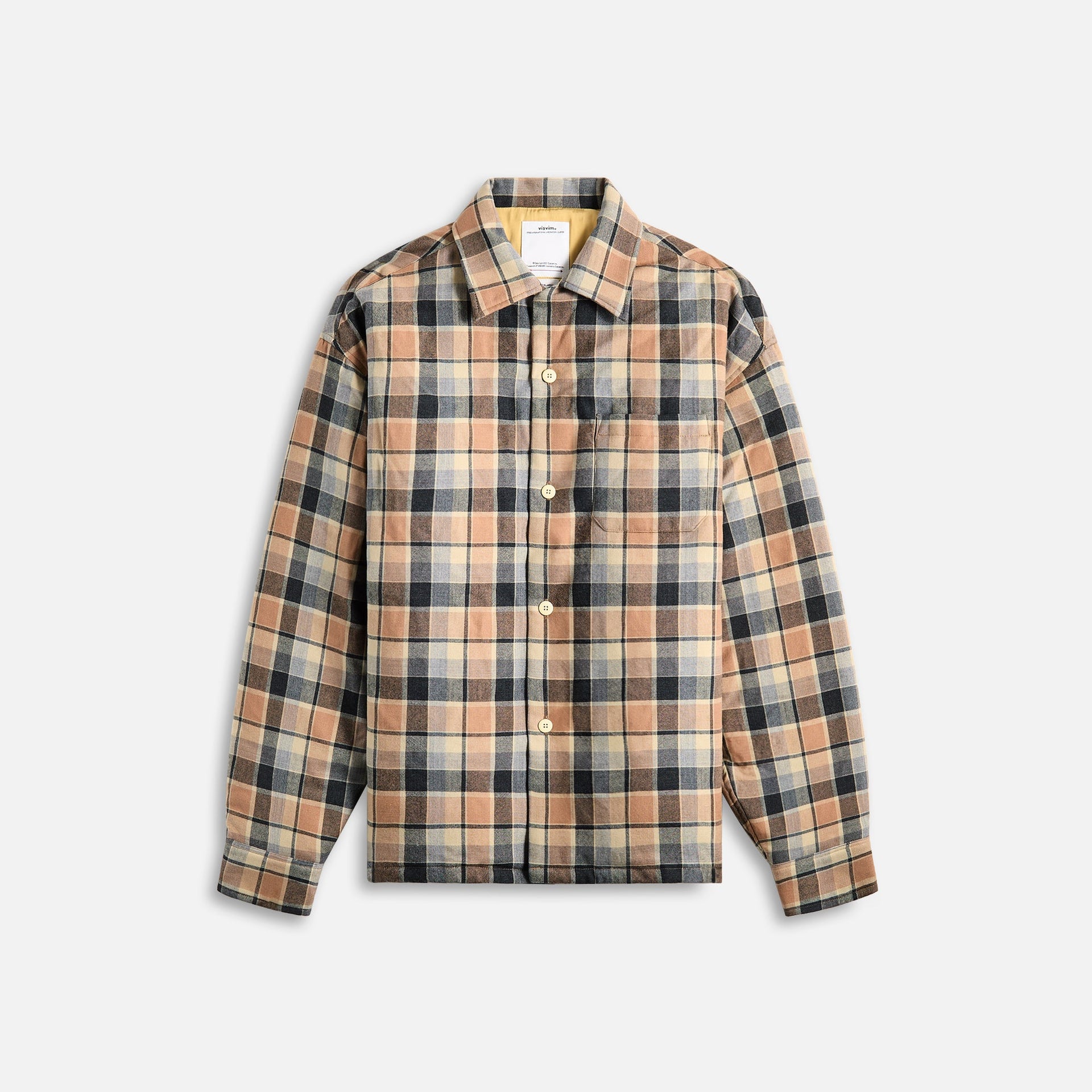 Visvim Keesey Check Down Jacket - Beige