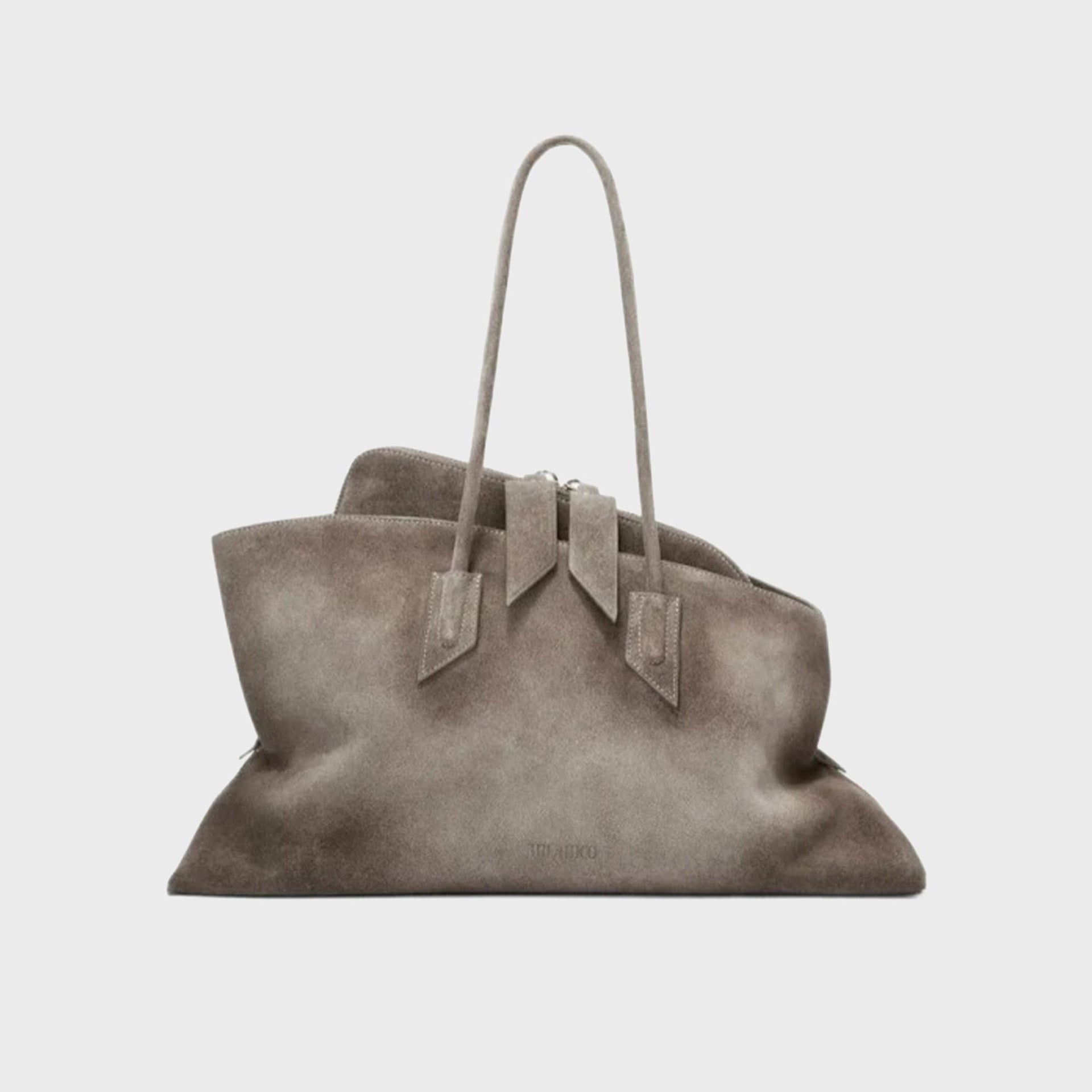 The Attico La Passeggiata Medium Top Handle Bag - Dark Grey