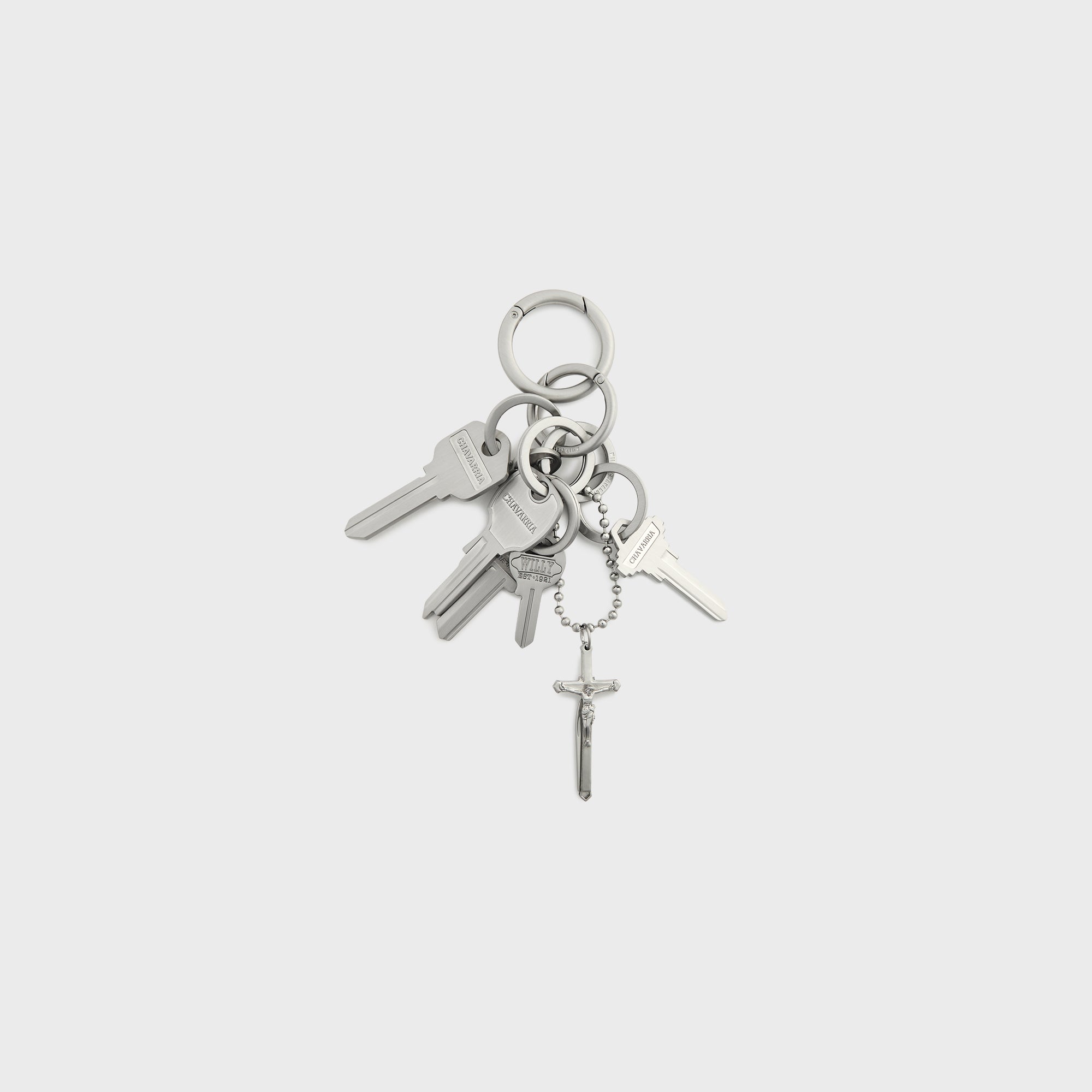 小物 WILLY STAFF KEYFOB /Willychavarria Willy Chavarria Staff Key Fobs - Shiny Nickel – Kith Europe