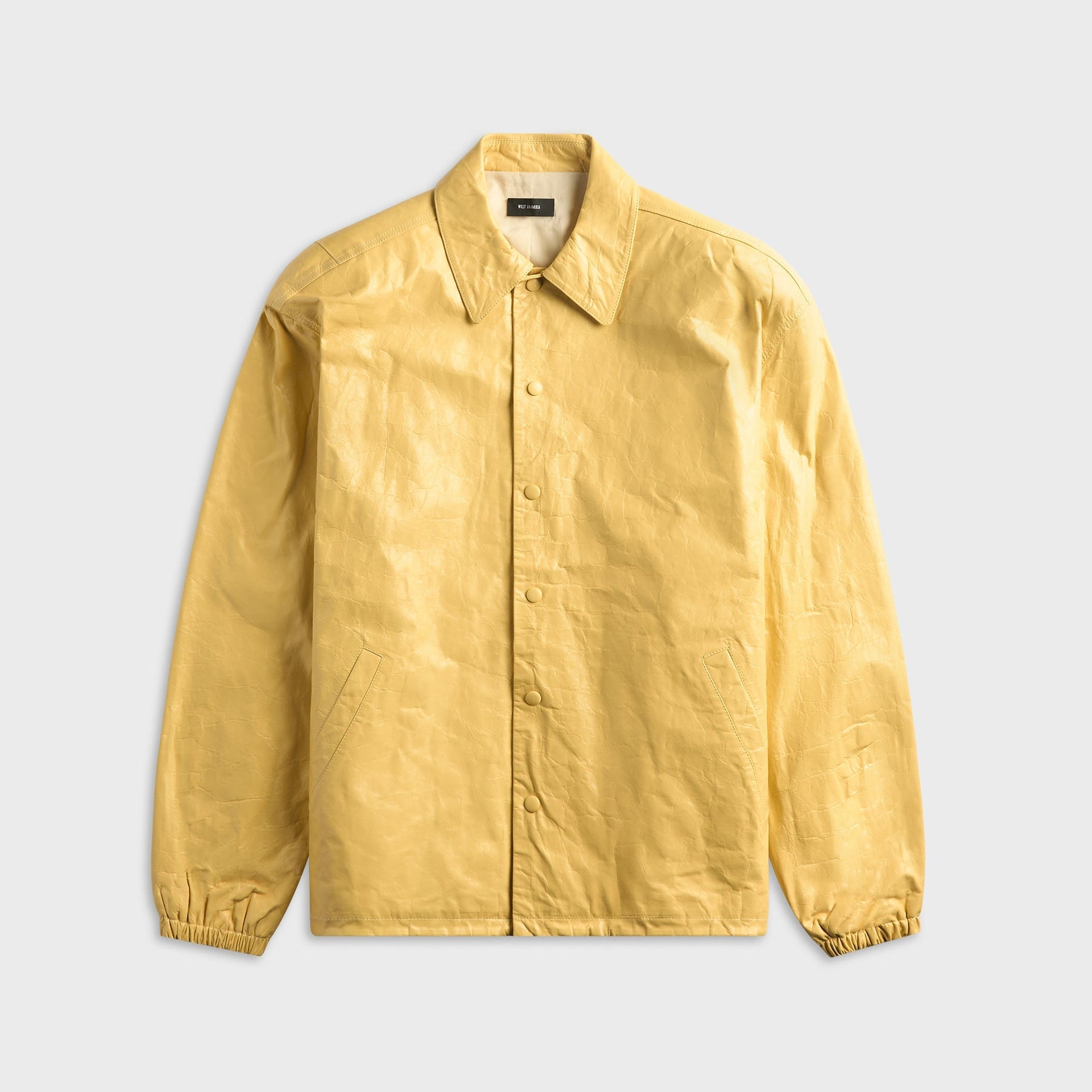 Willy Chavaria Leather Coach Jacket - Butter