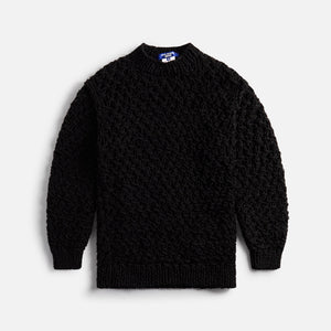 Junya Watanabe MAN Hand Knit Mesh Crewneck Sweater - Black