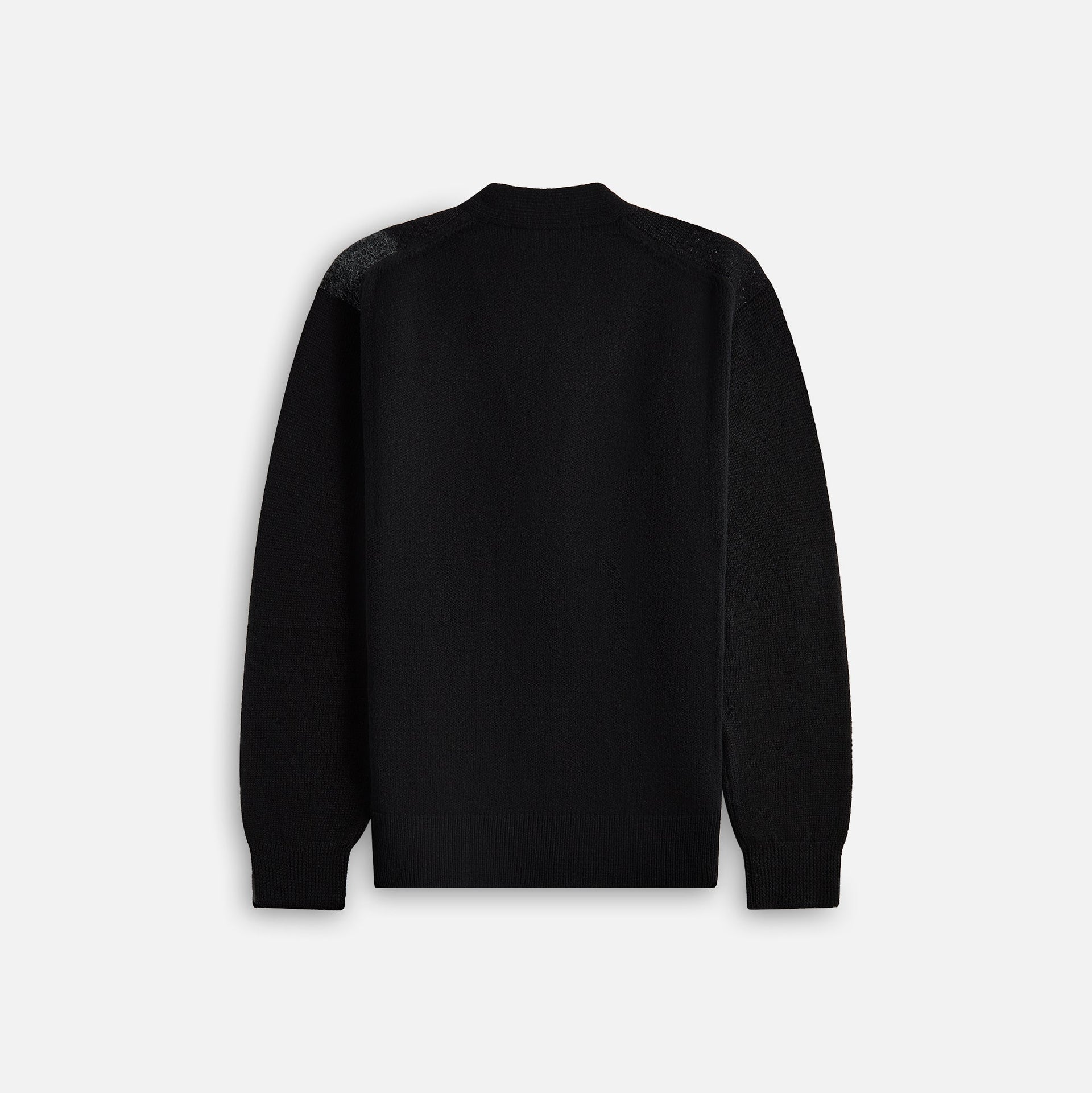 Junya Watanabe Man Wool Mix Intarsia Leather Print  - Black