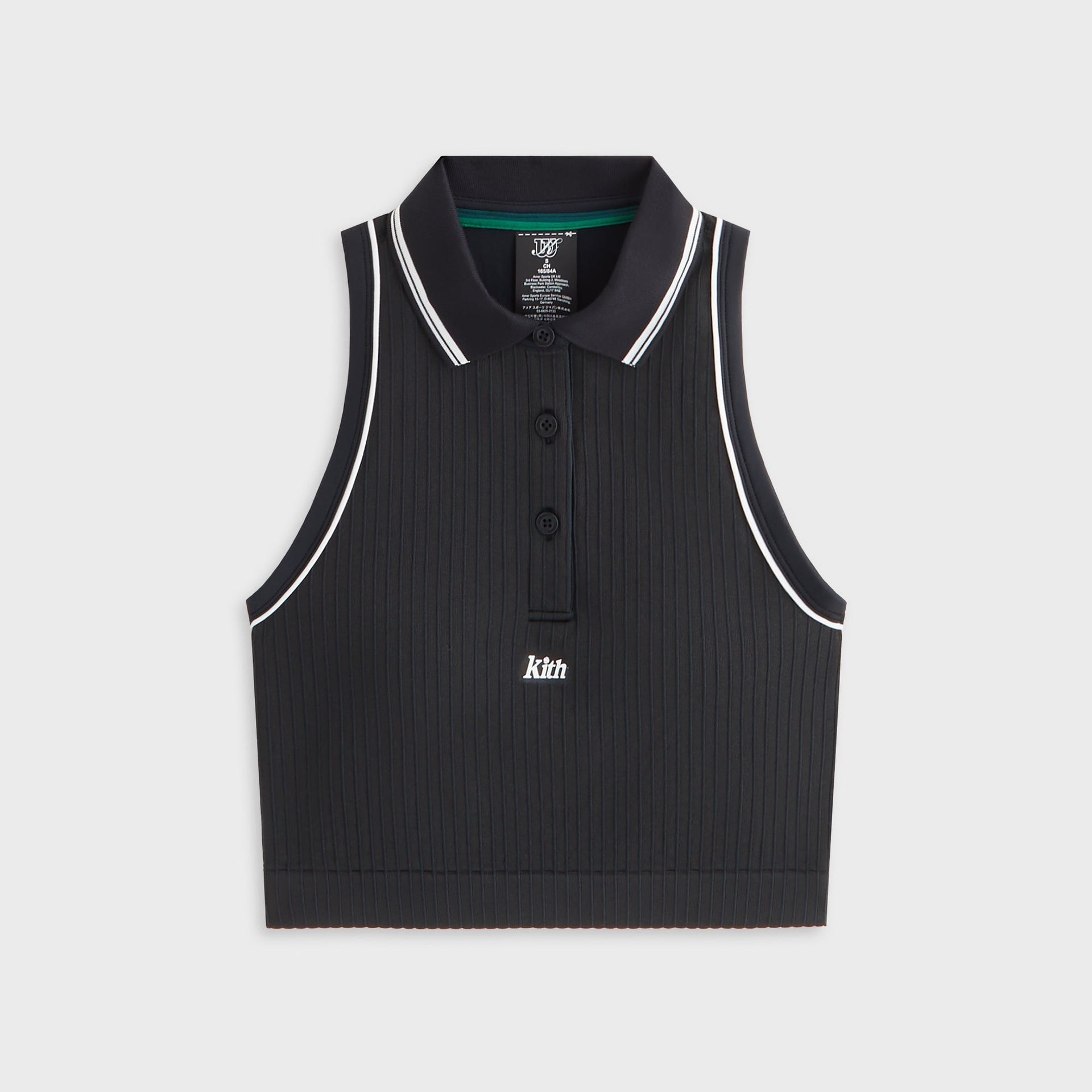 Kith Women for Wilson Classic Cropped Polo - Black PH
